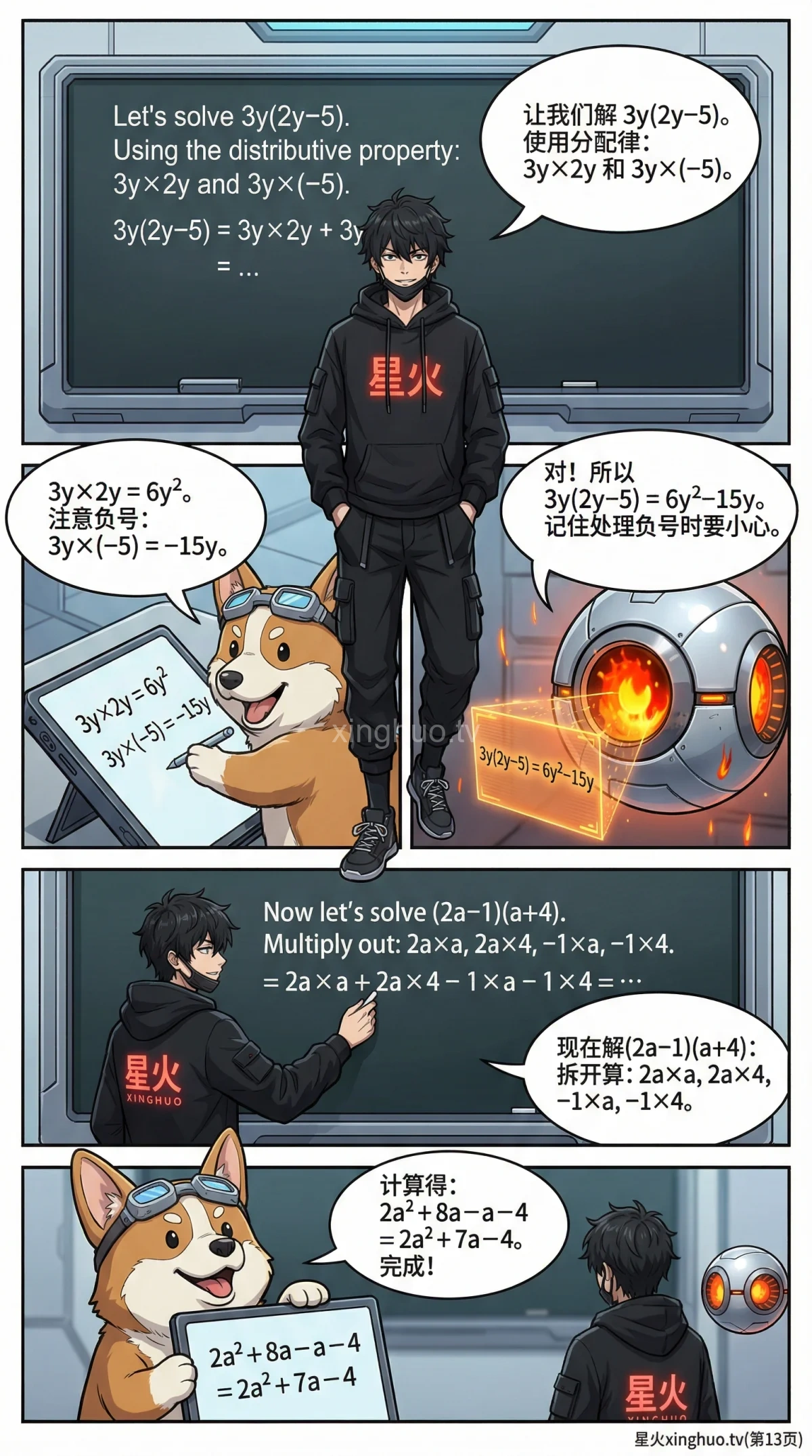 整式的乘法详解：单项式与多项式乘法法则及例题解析 - 第 13 页