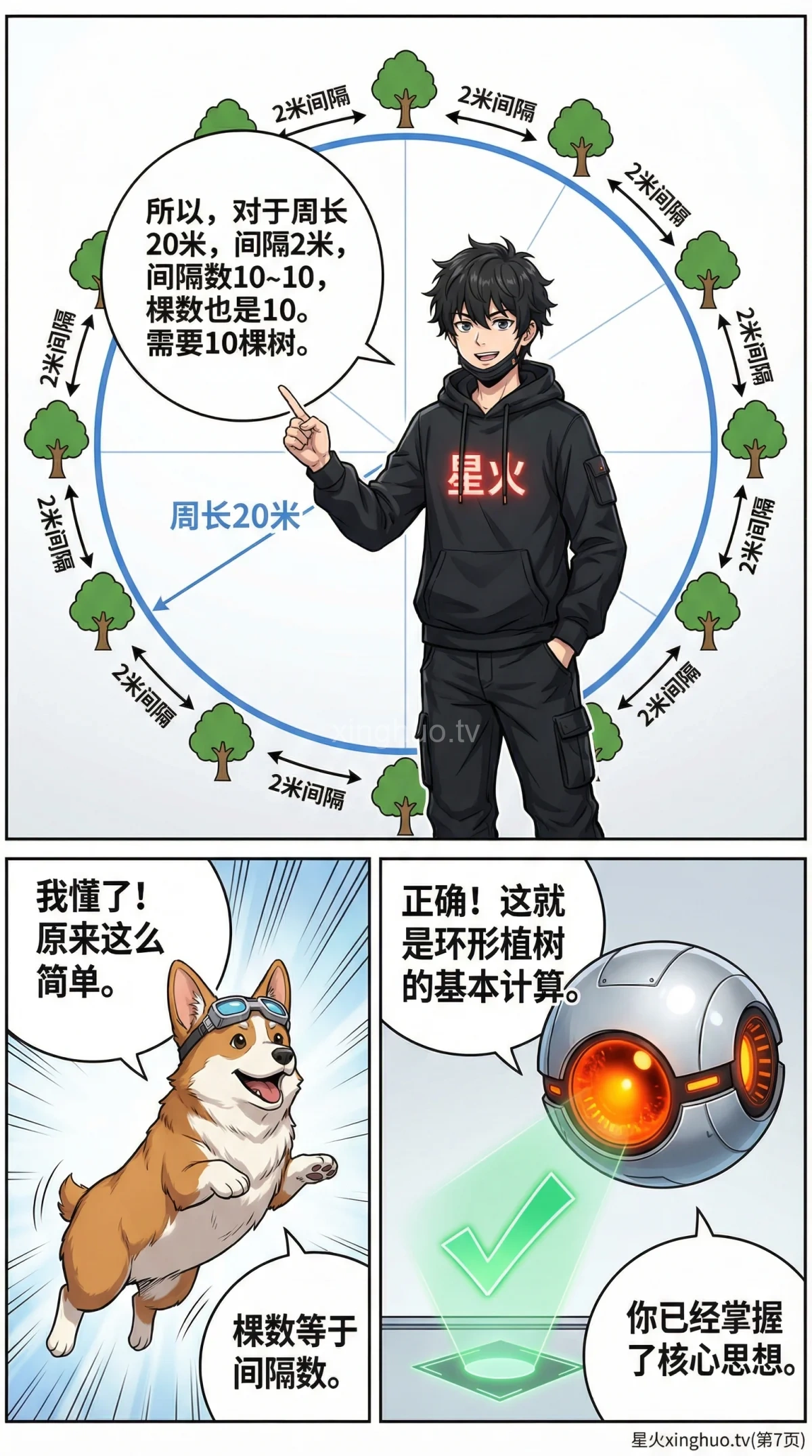 环形植树问题详解：核心公式、解题步骤与例题精讲 | 小学数学应用题 - 第 7 页