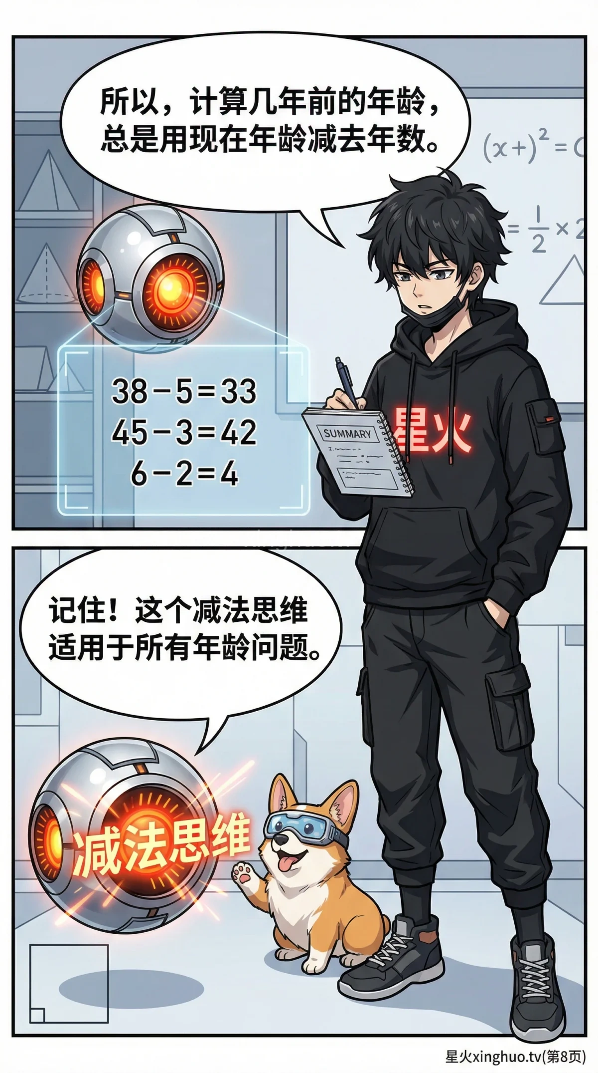 几年前年龄计算详解：小学数学年龄问题解题技巧与练习题 - 第 8 页