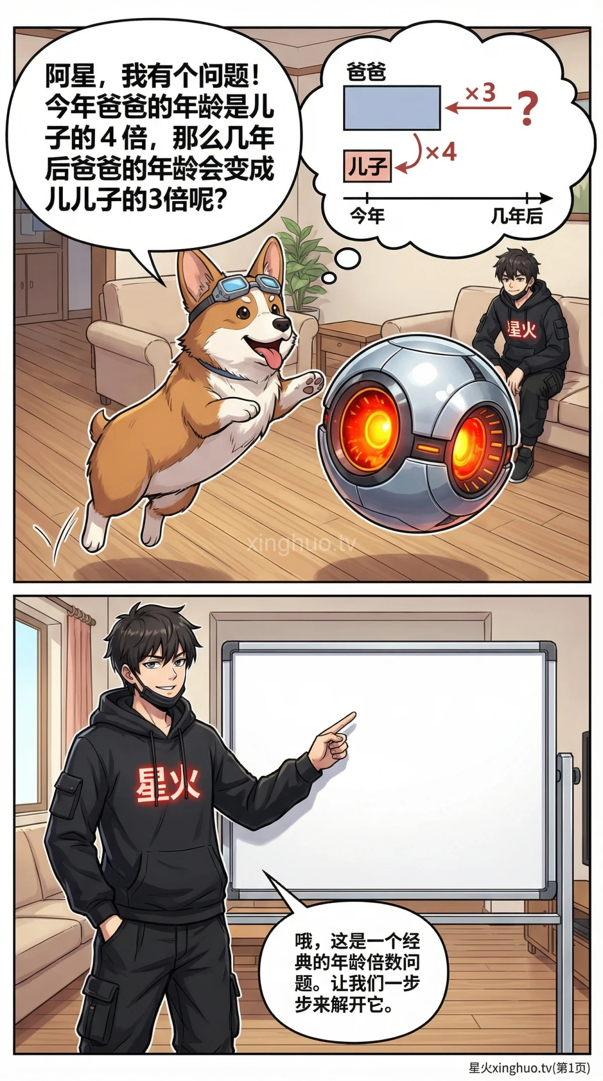 小学数学年龄问题详解：年龄倍数变化与年龄差不变（含练习题） - 第 1 页