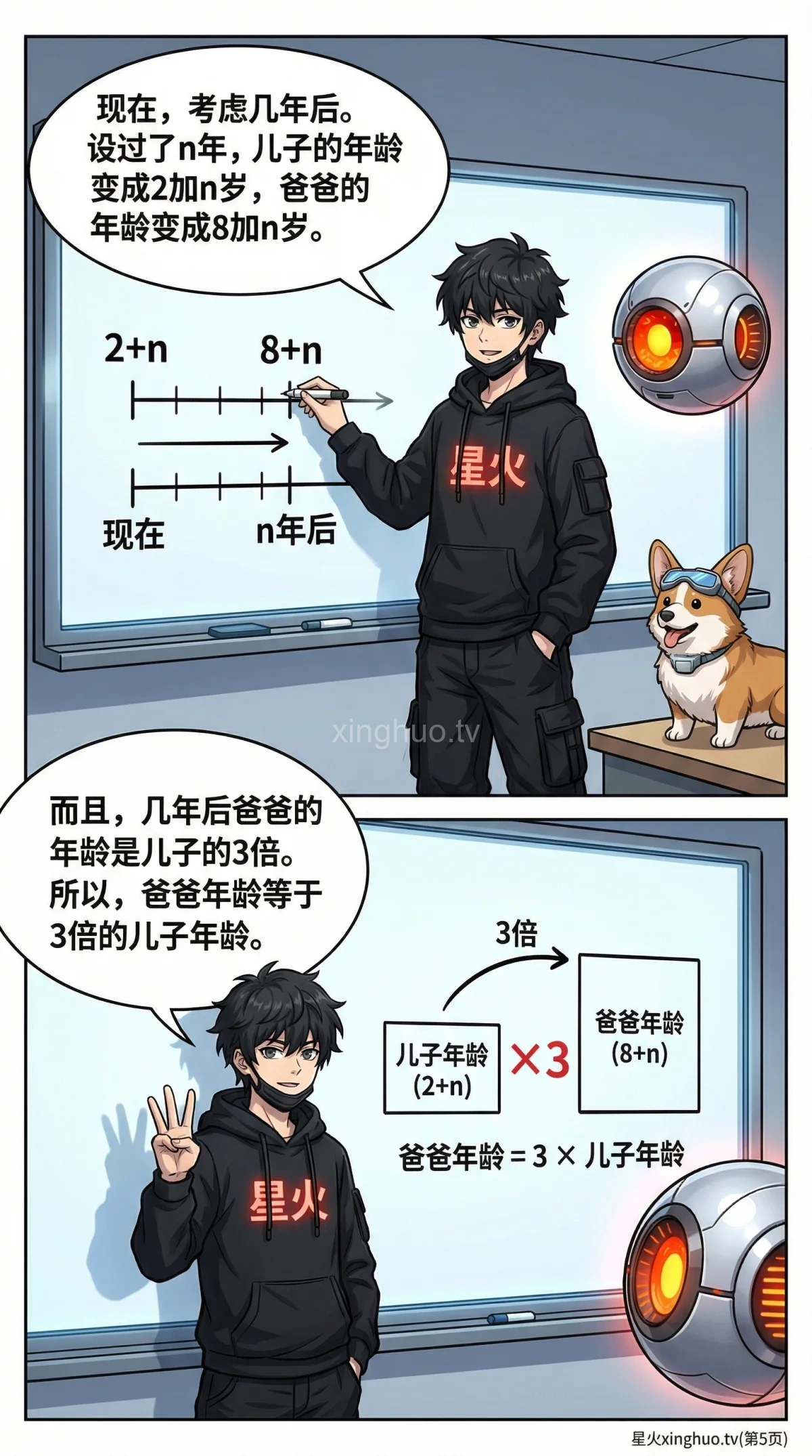 小学数学年龄问题详解：年龄倍数变化与年龄差不变（含练习题） - 第 5 页