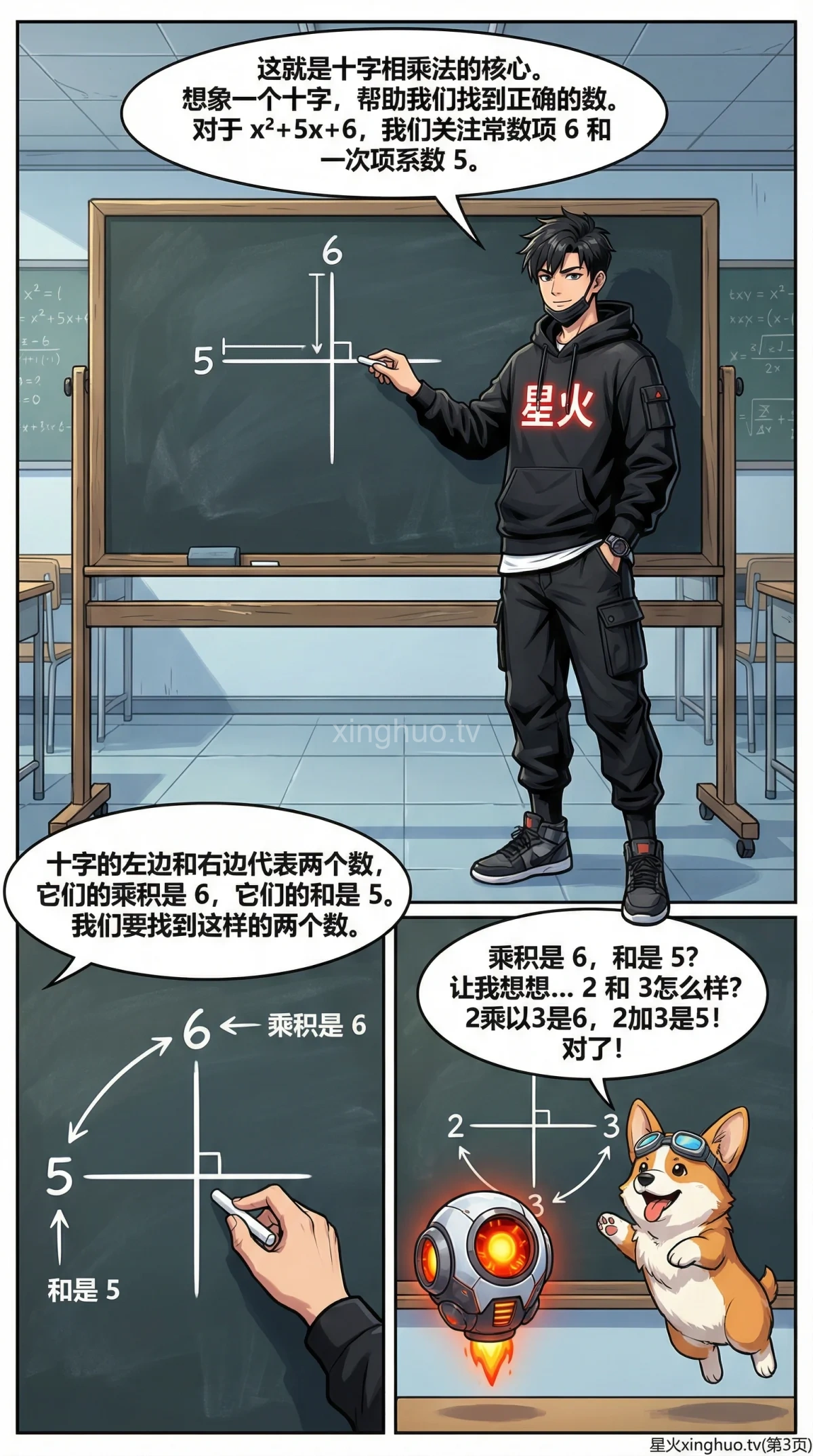 十字相乘法因式分解详解：二次三项式例题与步骤解析 - 第 3 页