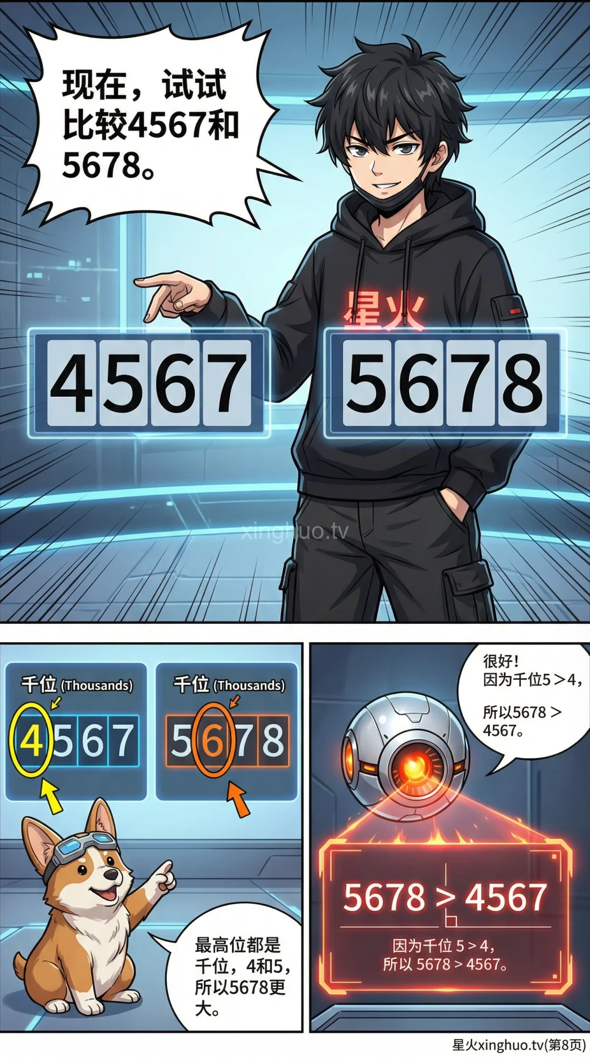 数的大小比较方法详解：比较规则、技巧与练习题 | 小学数学 - 第 8 页