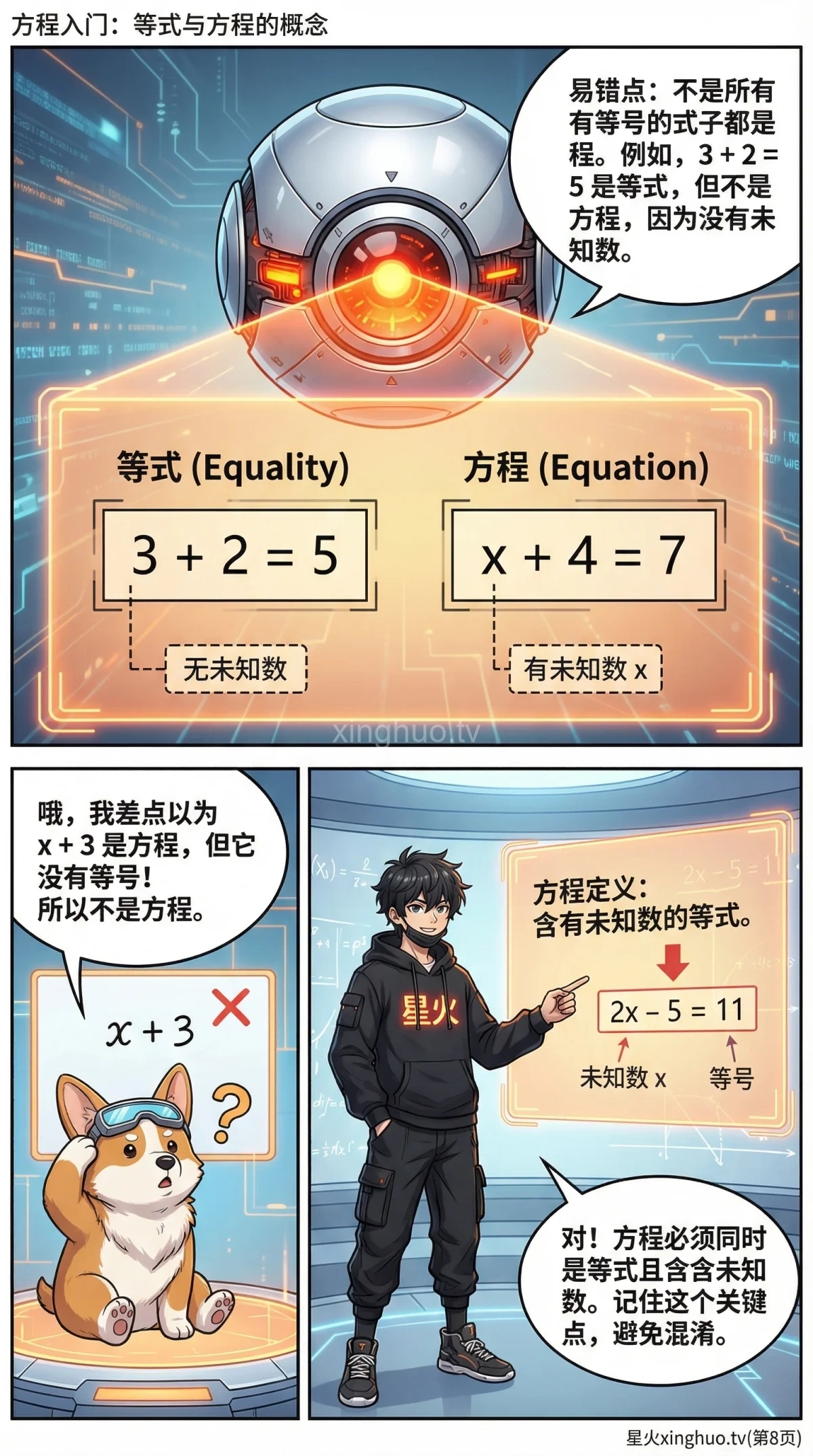 等式与方程的区别与联系详解 | 附例题与概念辨析 - 第 8 页