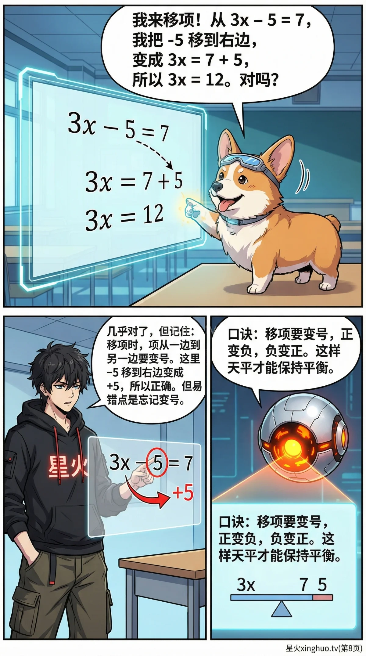 一元一次方程解法详解：步骤、例题与常见错误分析 - 第 8 页