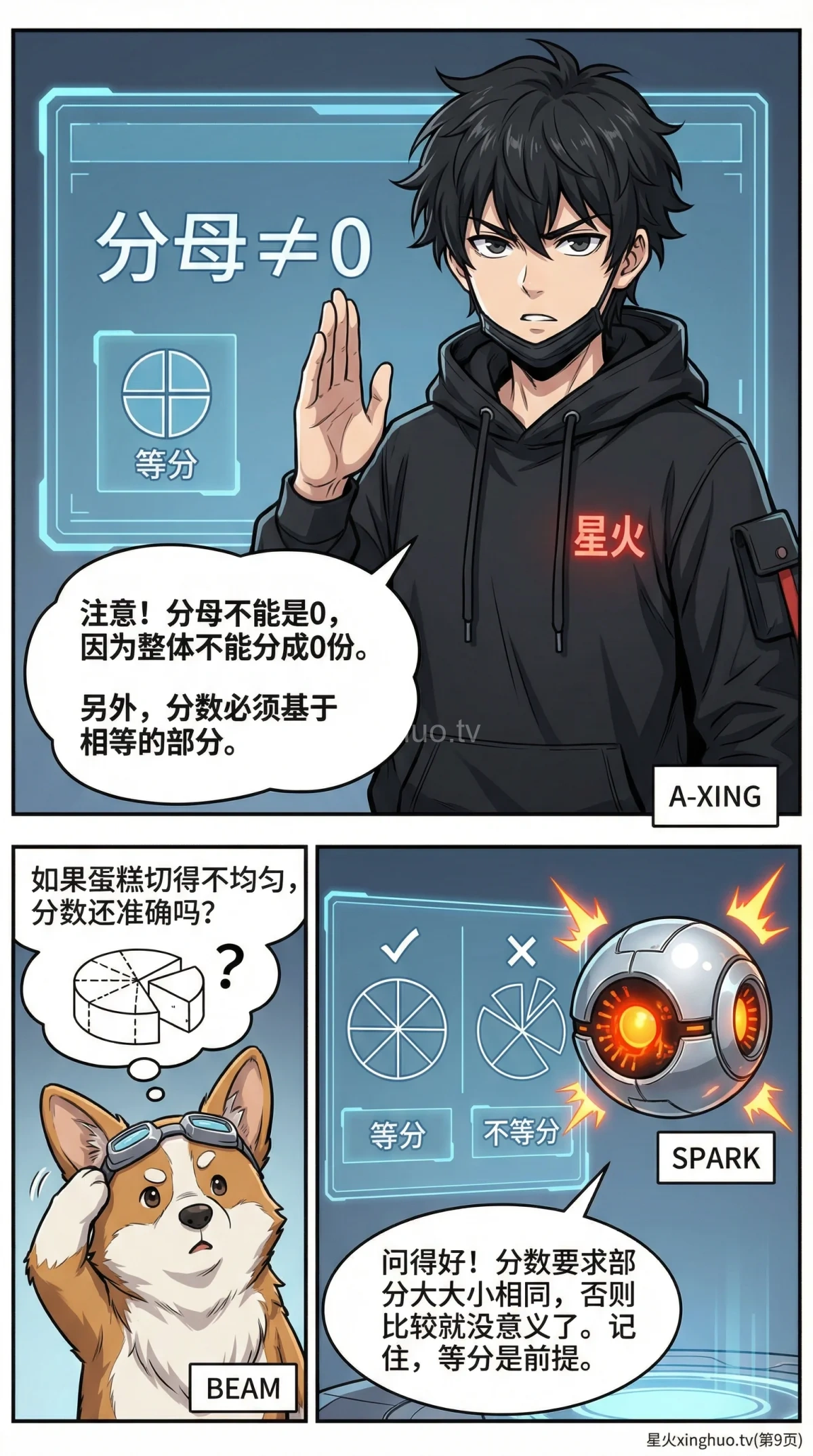 分数的意义详解：概念、部分与整体关系及实例解析 | 小学数学 - 第 9 页