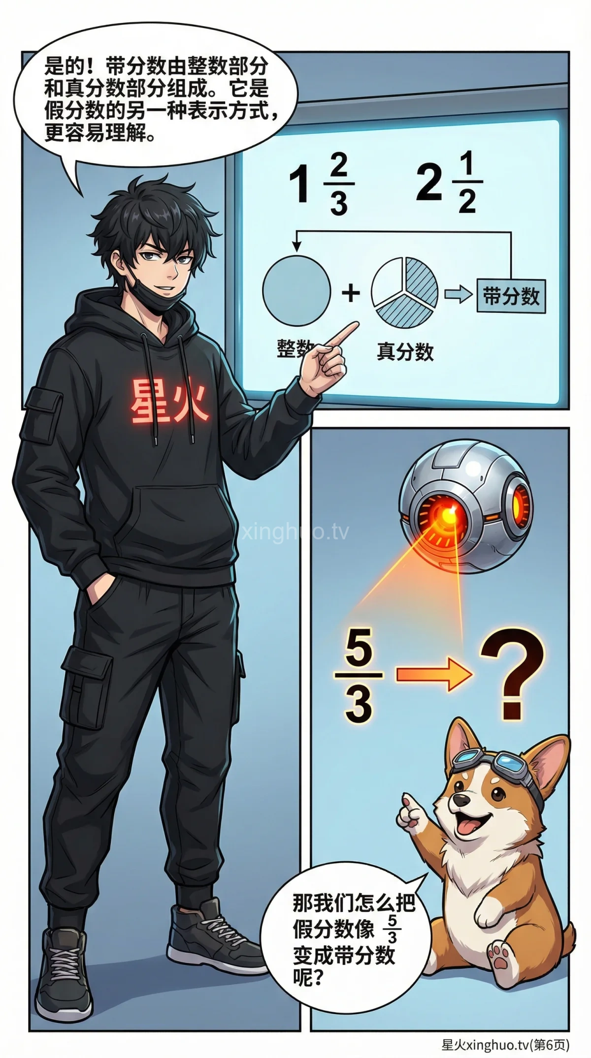 真分数与假分数的区别与转换详解 | 附练习题与概念辨析 - 第 6 页