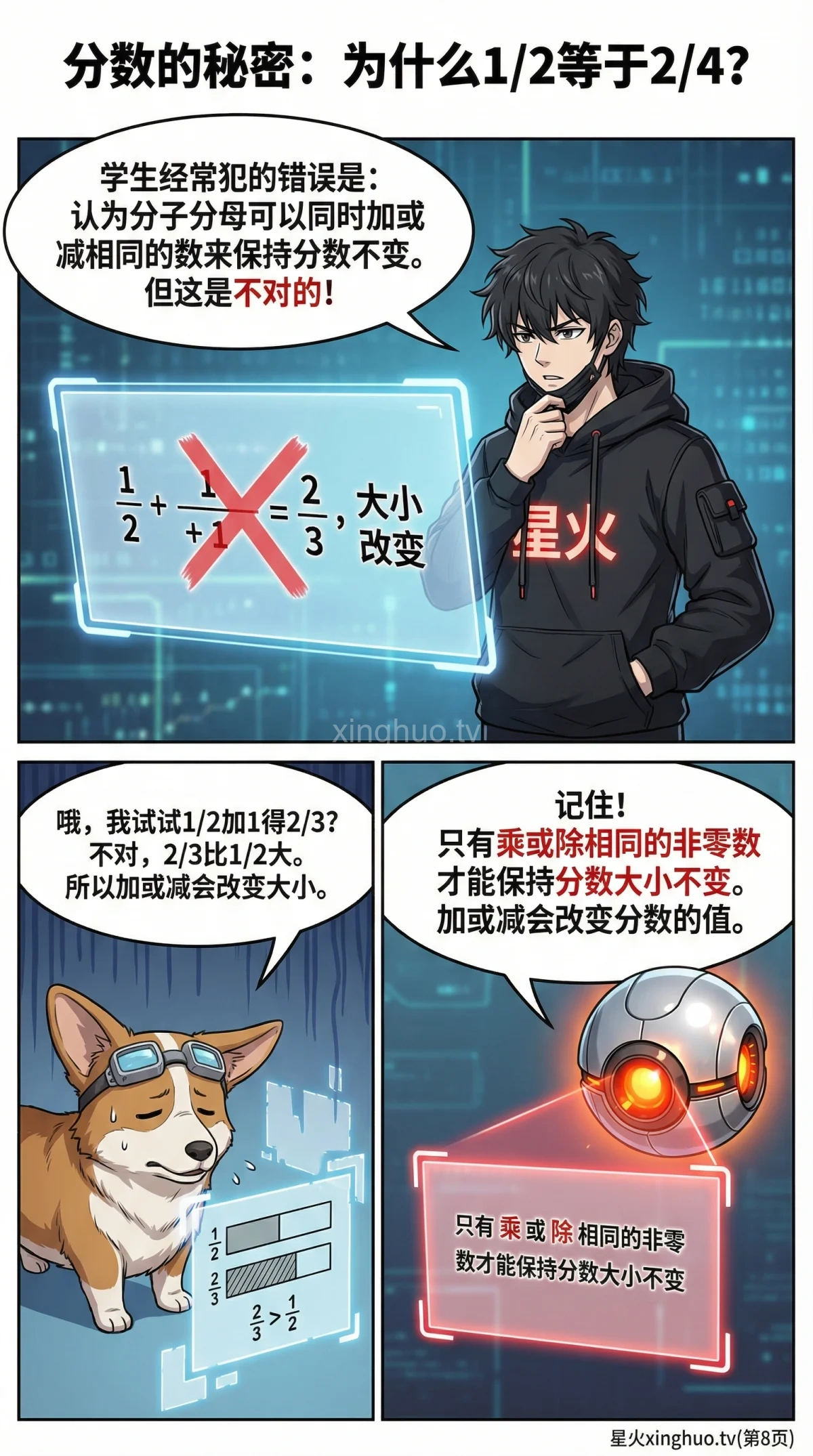 分数的基本性质是什么？核心概念与例题详解 | 小学数学 - 第 8 页