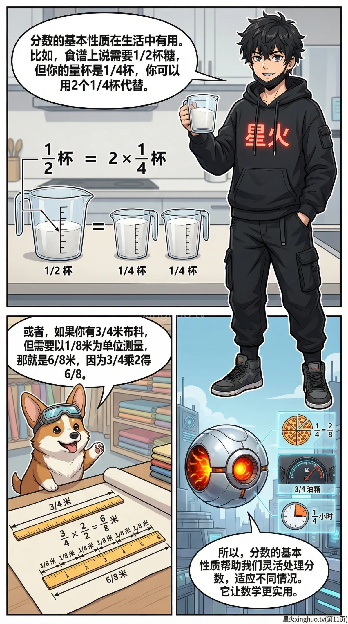 分数的基本性质是什么？核心概念与例题详解 | 小学数学 - 第 11 页