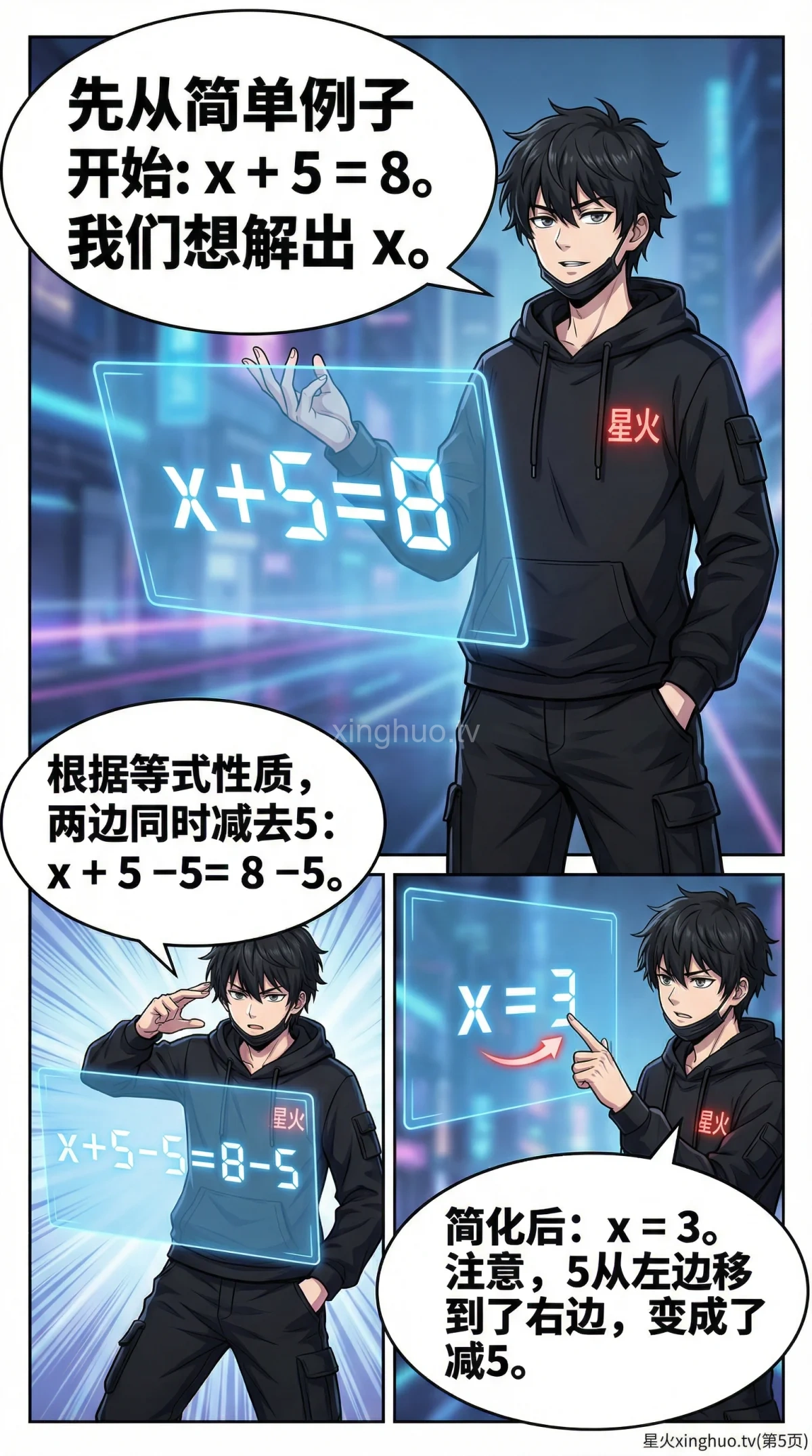 一元一次方程移项法则详解：步骤、例题与常见错误 - 第 5 页