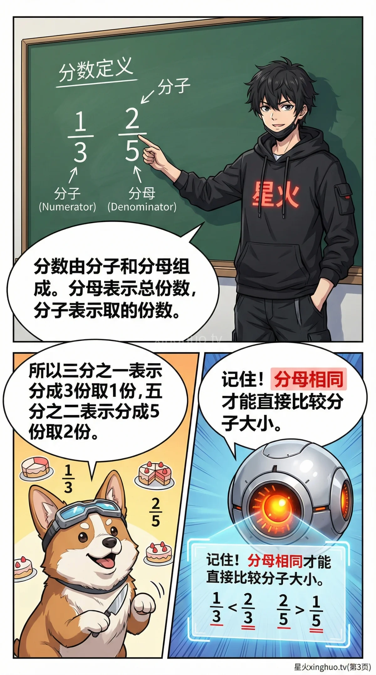 通分详解：方法步骤、练习题与常见错误解析 | 小学数学分数运算 - 第 3 页