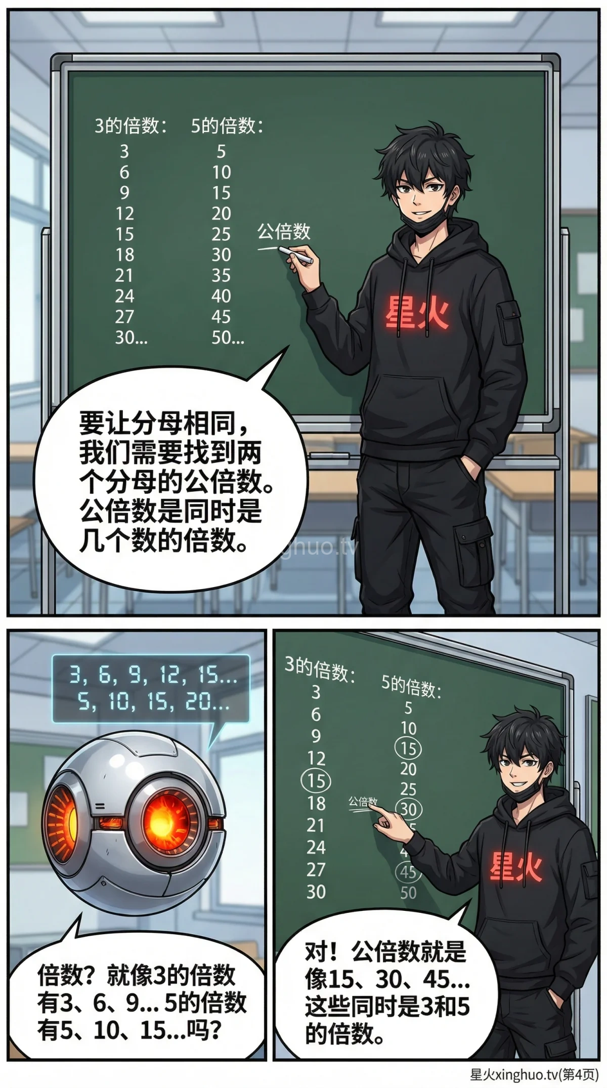 通分详解：方法步骤、练习题与常见错误解析 | 小学数学分数运算 - 第 4 页