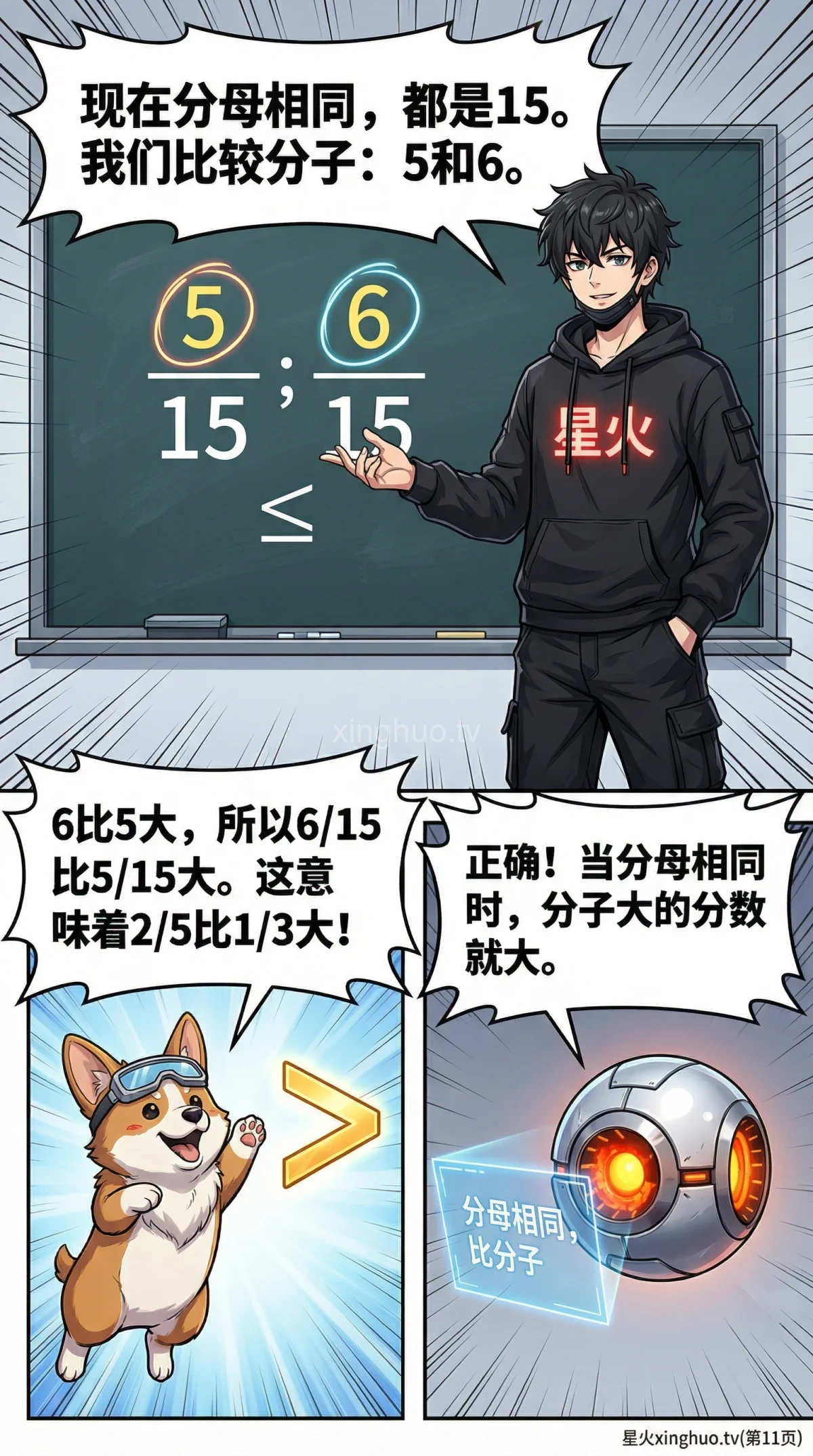 通分详解：方法步骤、练习题与常见错误解析 | 小学数学分数运算 - 第 11 页