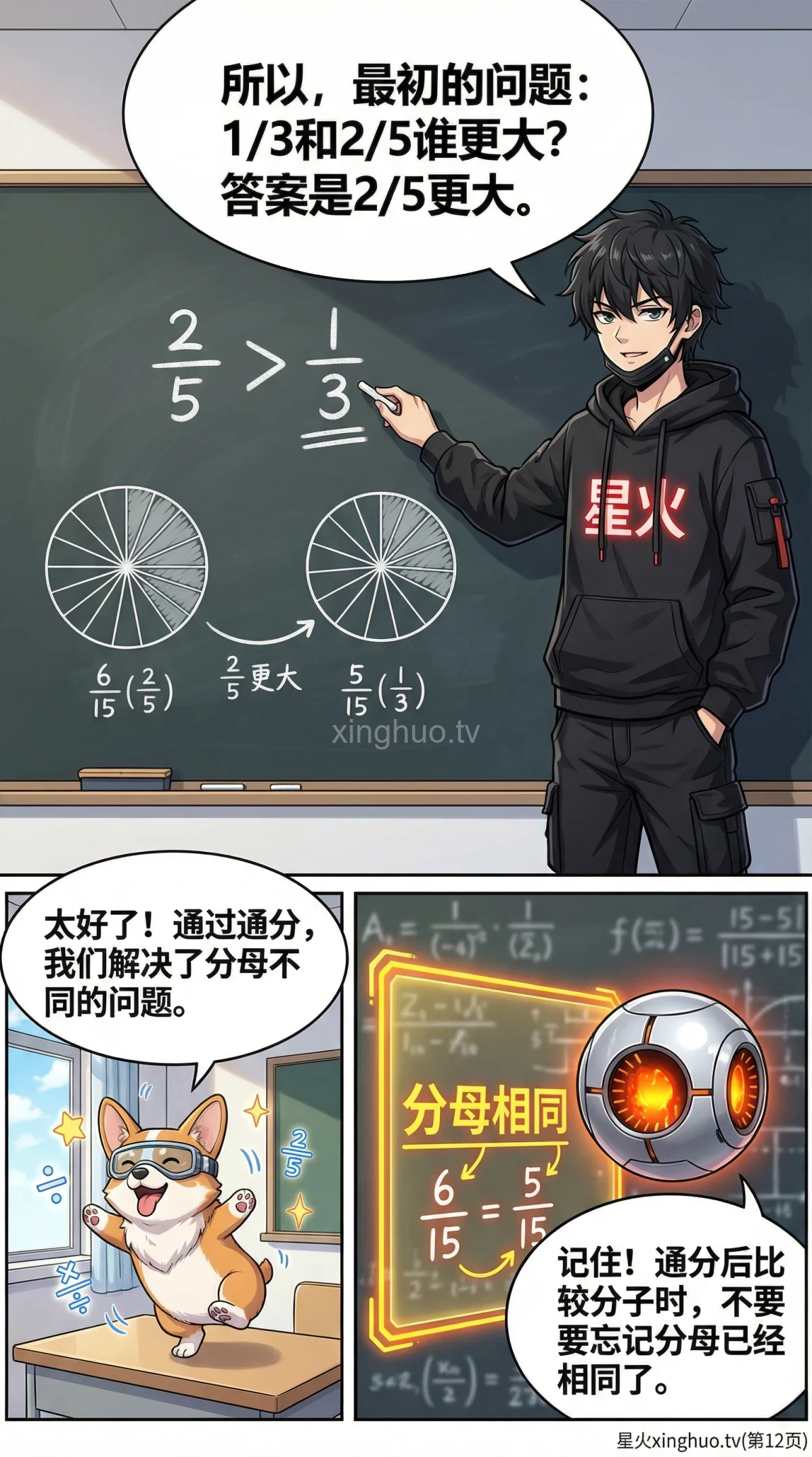 通分详解：方法步骤、练习题与常见错误解析 | 小学数学分数运算 - 第 12 页