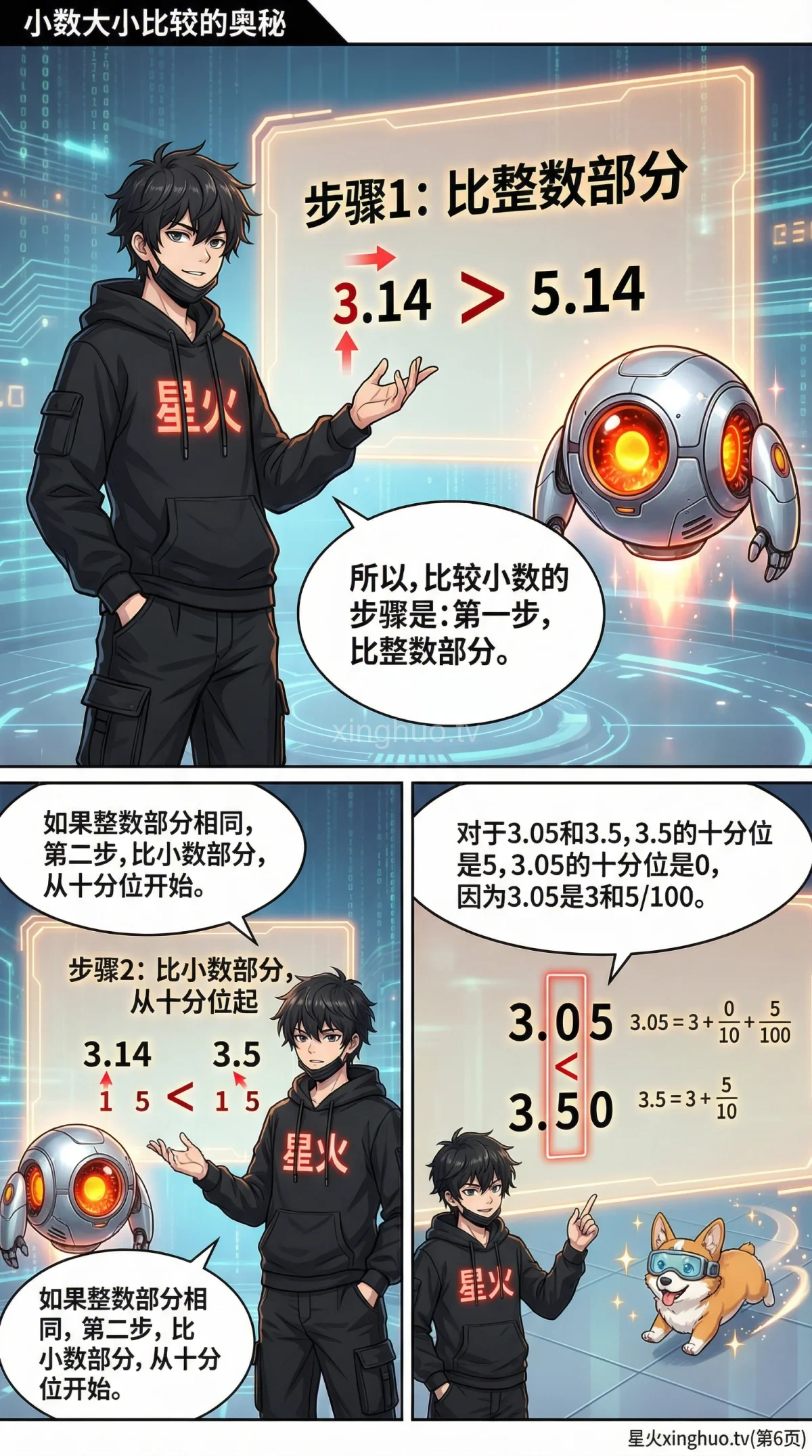 小数的读写与大小比较详解：数位认识与排序方法教学 - 第 6 页