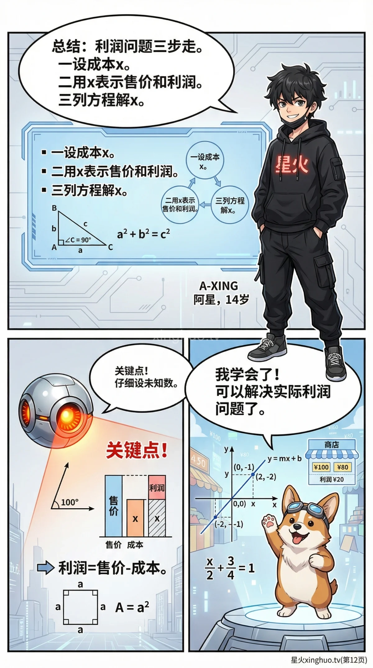 利润问题方程解法详解：从公式到典型例题（小学/初中数学） - 第 12 页