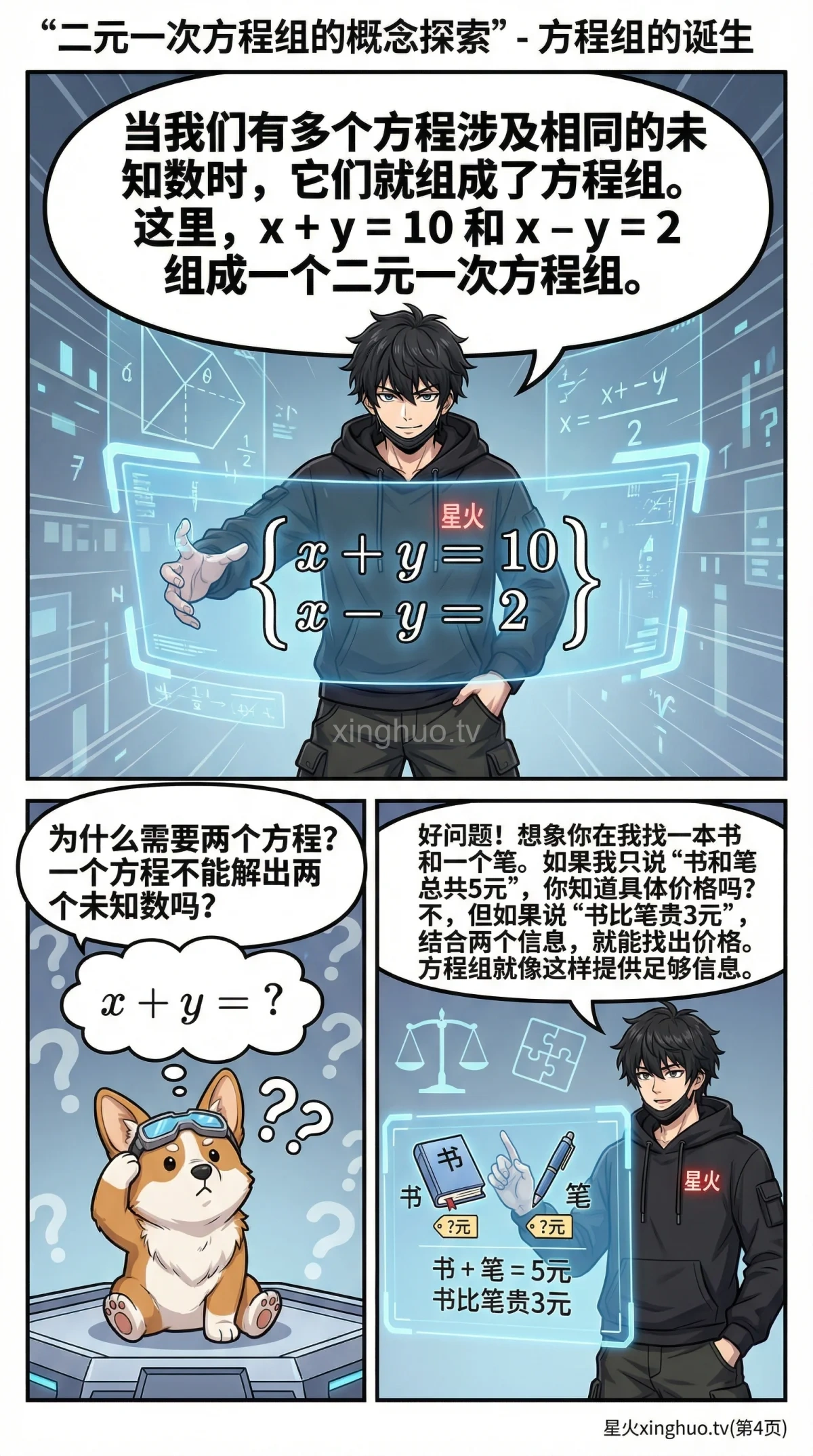 二元一次方程组详解：核心概念、知识点与例题解析 | 初中数学 - 第 4 页