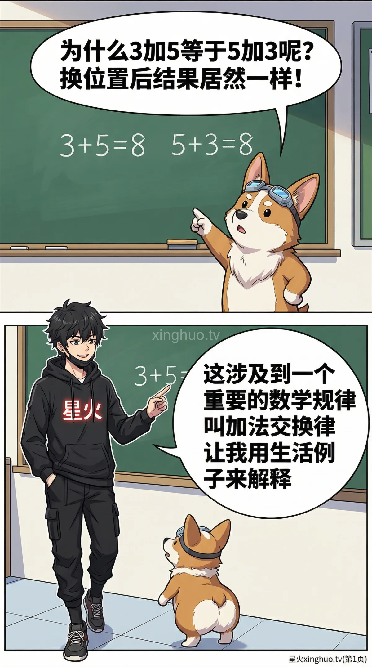 加法交换律详解：概念、漫画图解与练习题（小学数学） - 第 1 页