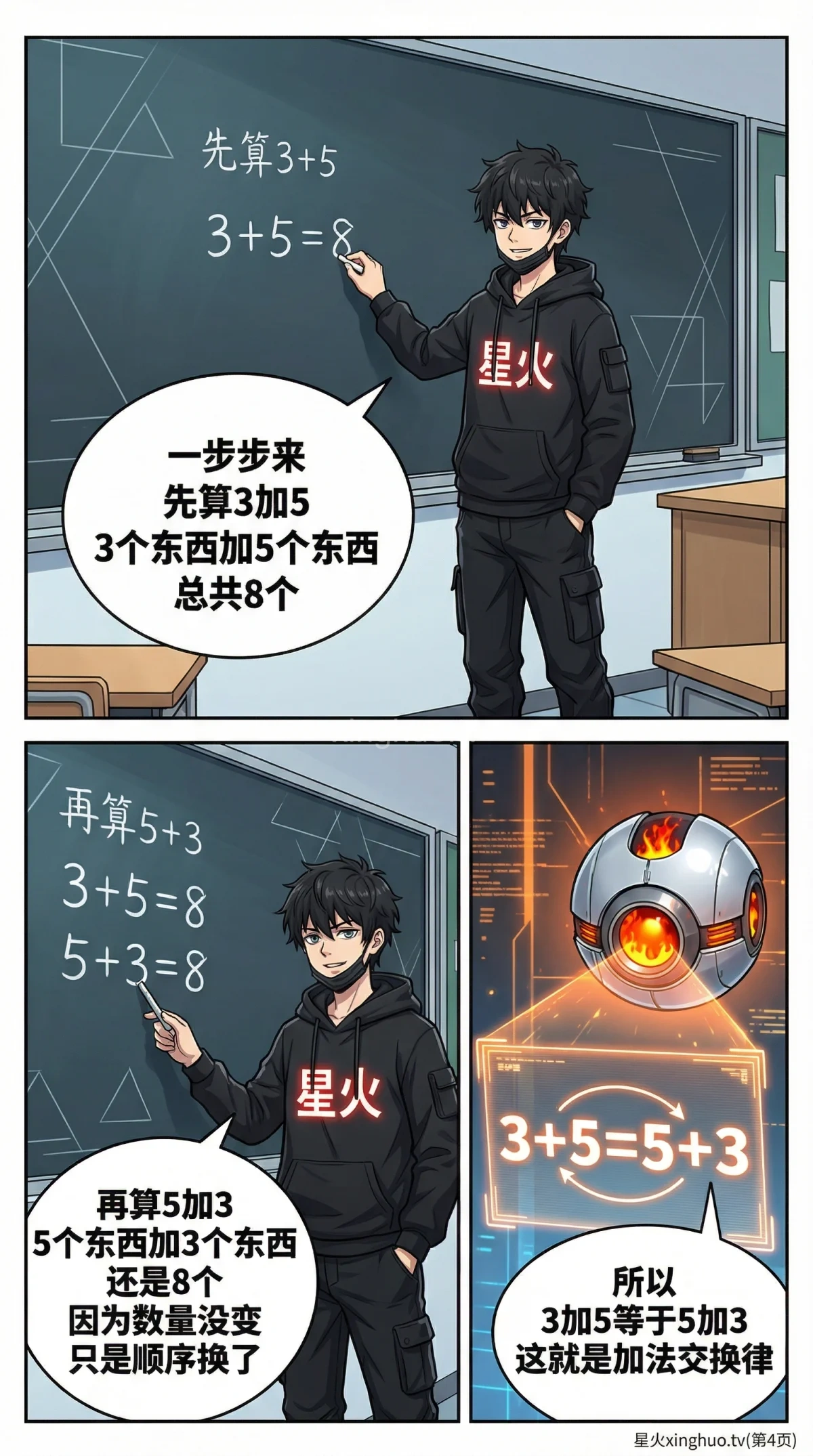 加法交换律详解：概念、漫画图解与练习题（小学数学） - 第 4 页