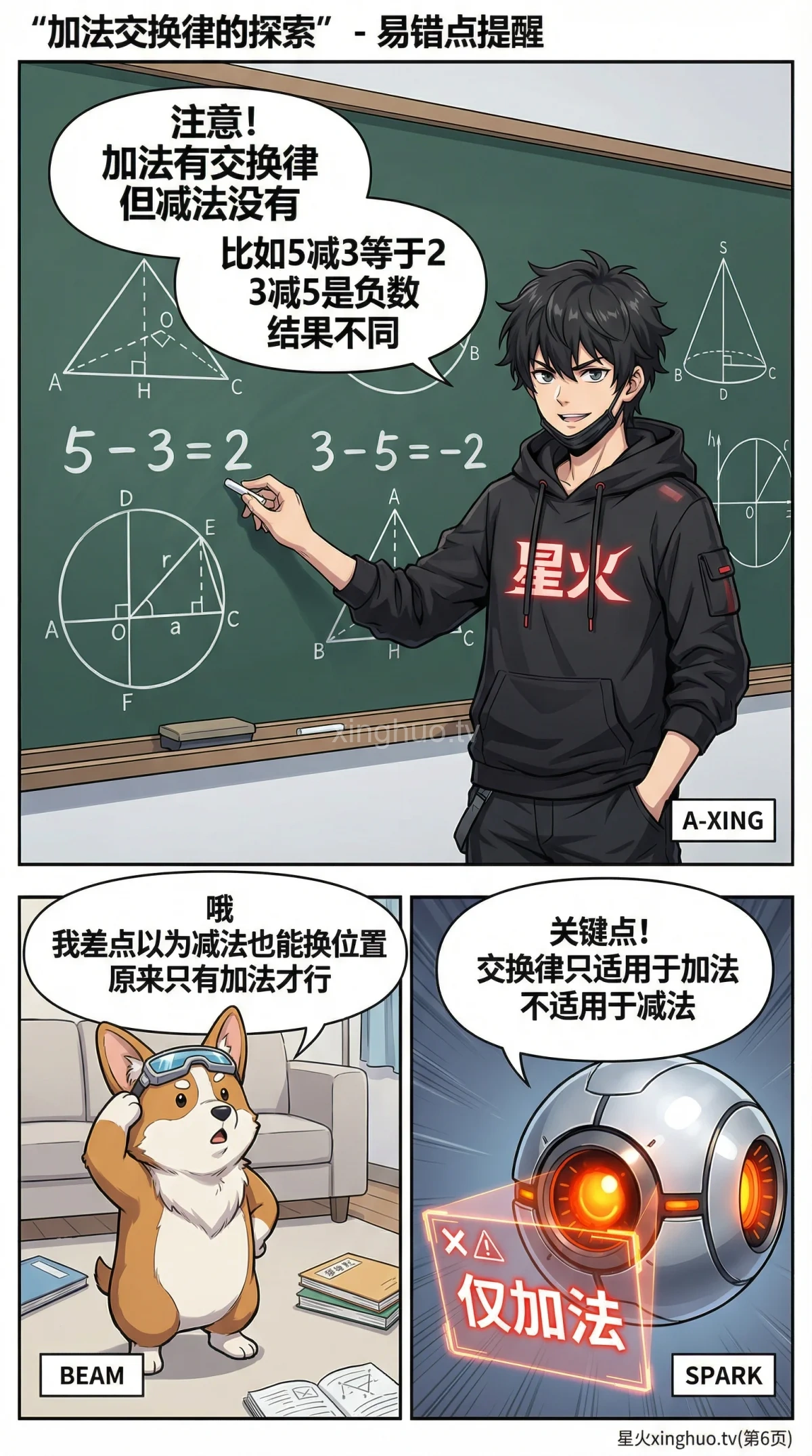 加法交换律详解：概念、漫画图解与练习题（小学数学） - 第 6 页