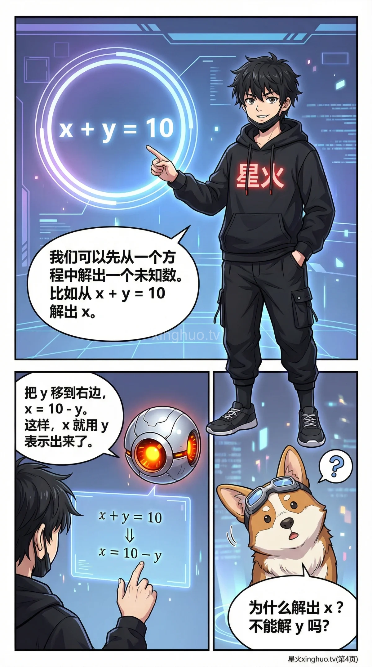 代入消元法解方程组：步骤详解与例题精讲（初中数学） - 第 4 页