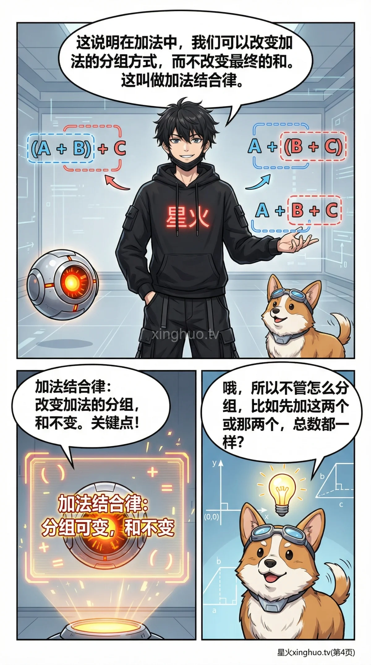 加法结合律详解：小学数学运算定律（附练习题与漫画图解） - 第 4 页