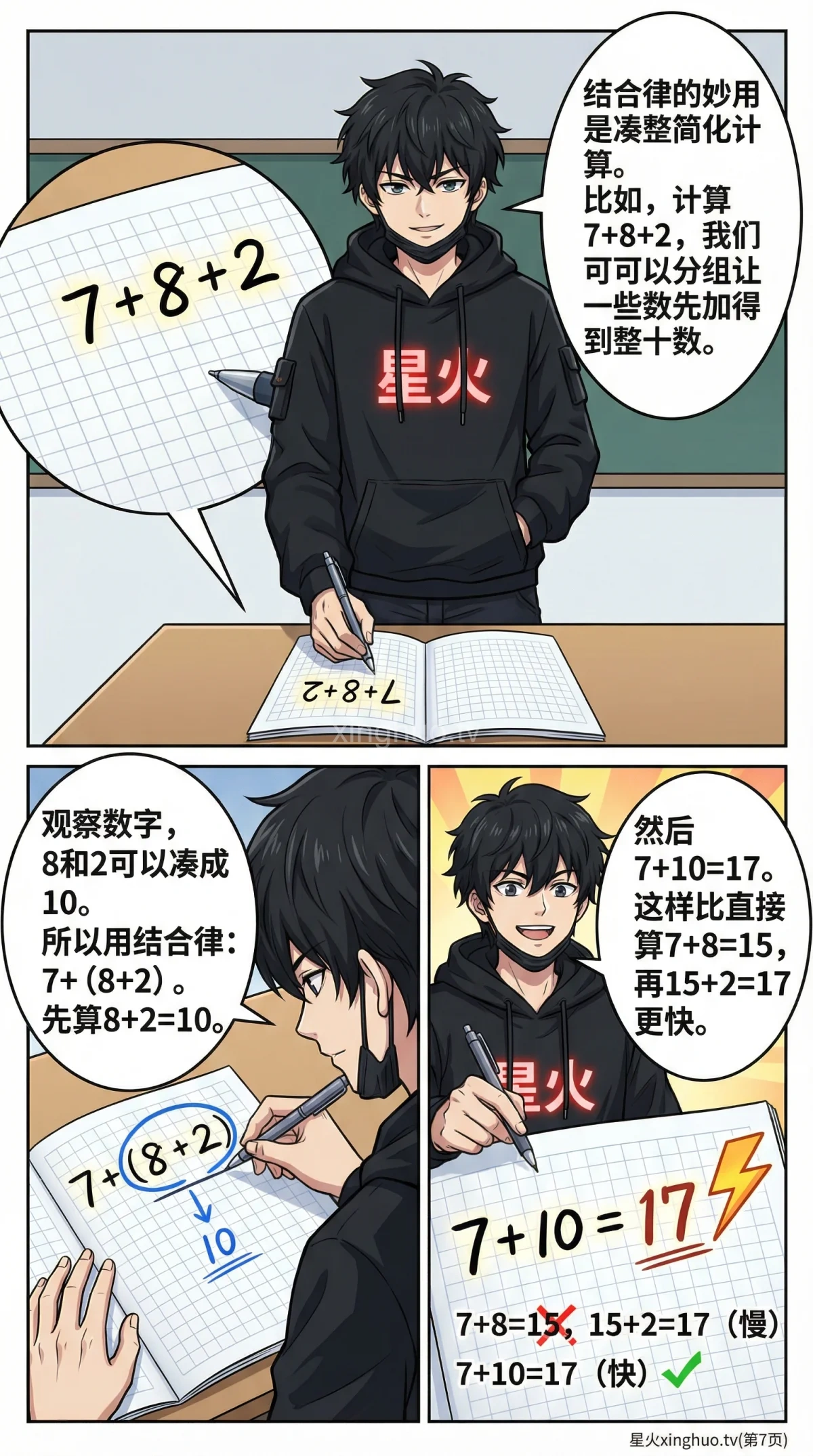 加法结合律详解：小学数学运算定律（附练习题与漫画图解） - 第 7 页
