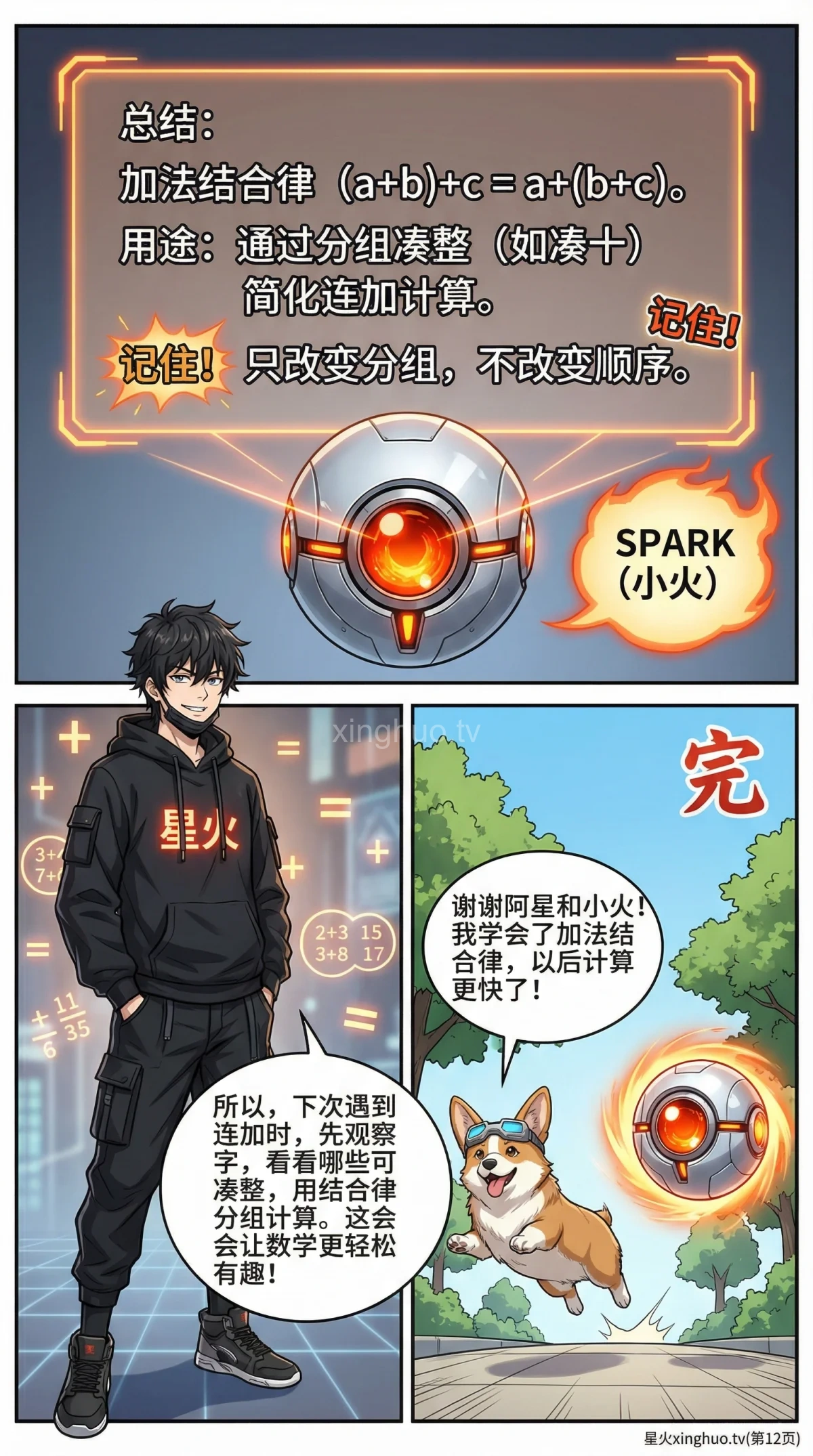 加法结合律详解：小学数学运算定律（附练习题与漫画图解） - 第 12 页