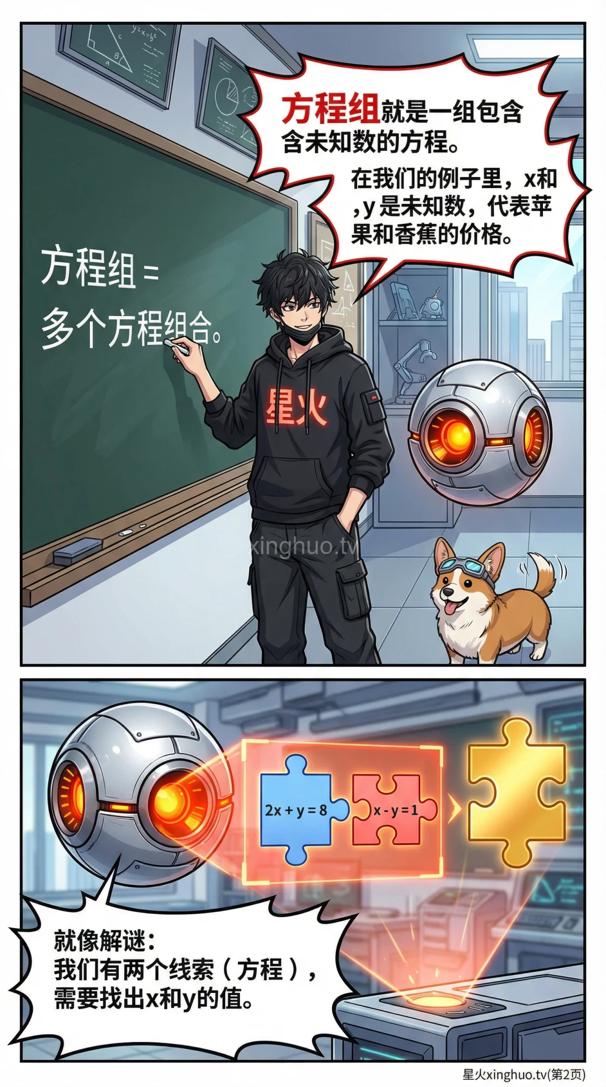 加减消元法解方程组：步骤详解与例题精讲 | 初中数学 - 第 2 页