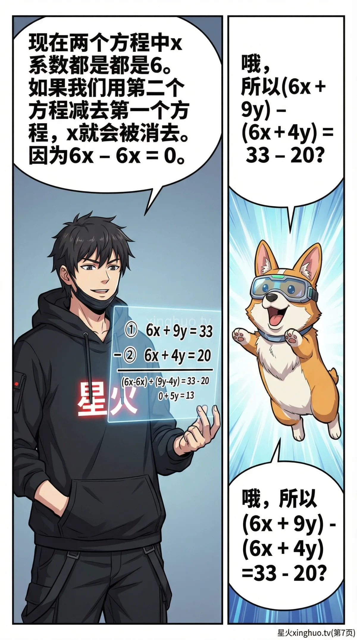 加减消元法解方程组：步骤详解与例题精讲 | 初中数学 - 第 7 页