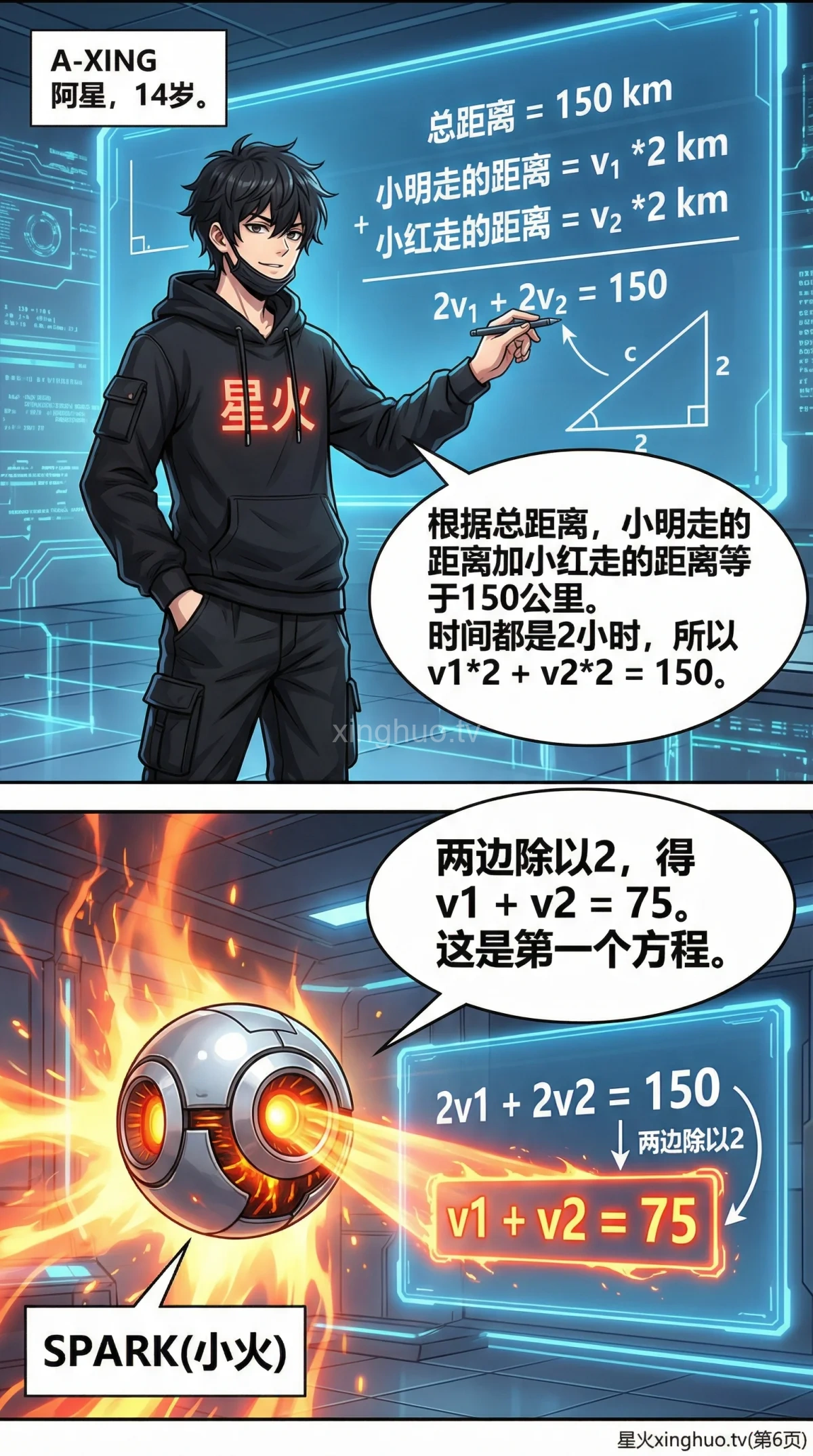 相遇追及问题详解：方程组解法与练习题 | 小学数学/初中数学应用题 - 第 6 页