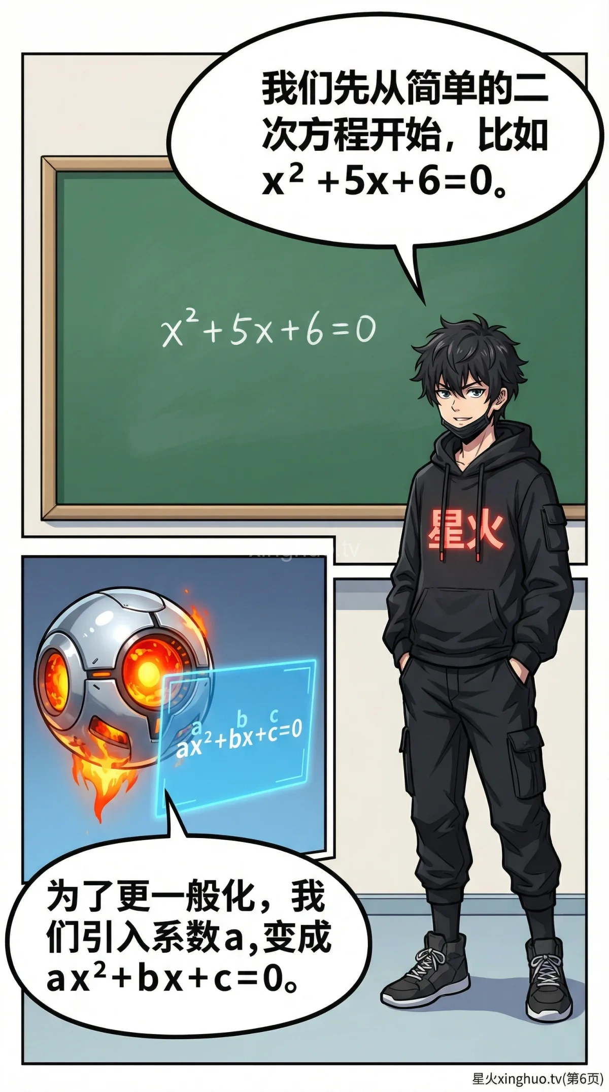 一元二次方程详解：标准形式、识别方法与核心概念 | 漫画教学 - 第 6 页