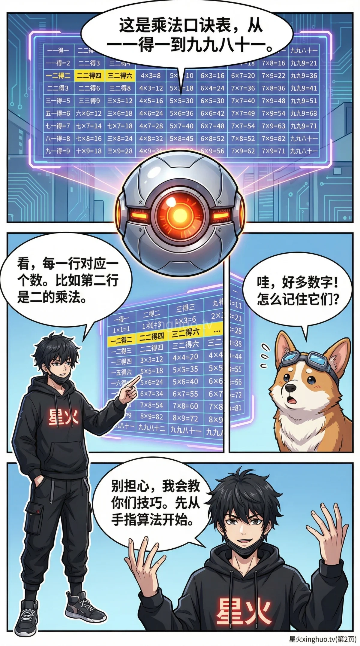 乘法口诀表详解：记忆方法与练习题（小学数学必备） - 第 2 页