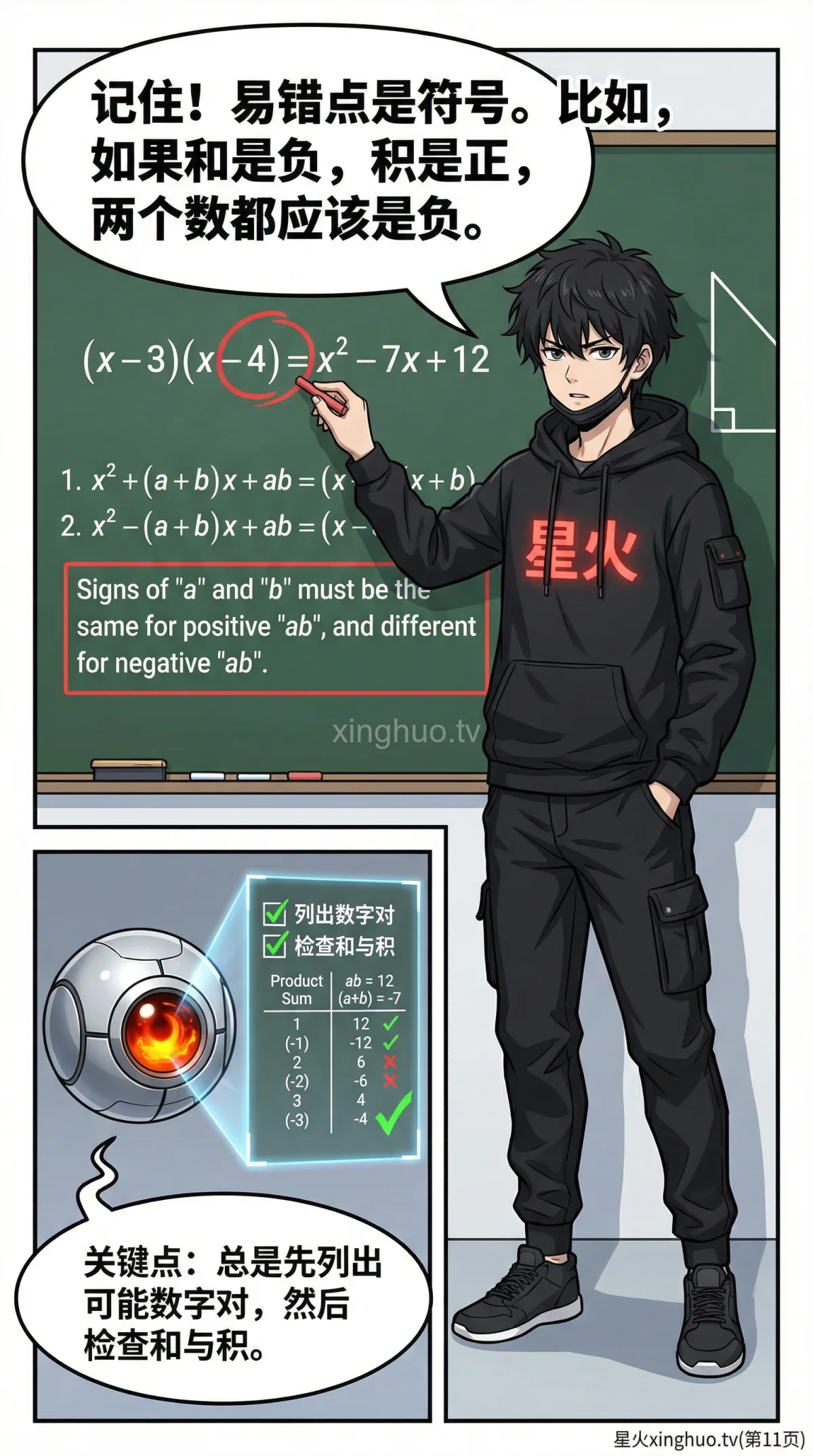 一元二次方程因式分解法：解题步骤与例题详解 | 初中数学 - 第 11 页