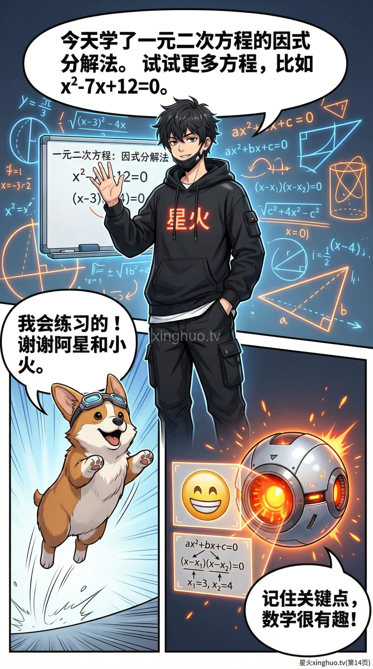 一元二次方程因式分解法：解题步骤与例题详解 | 初中数学 - 第 14 页