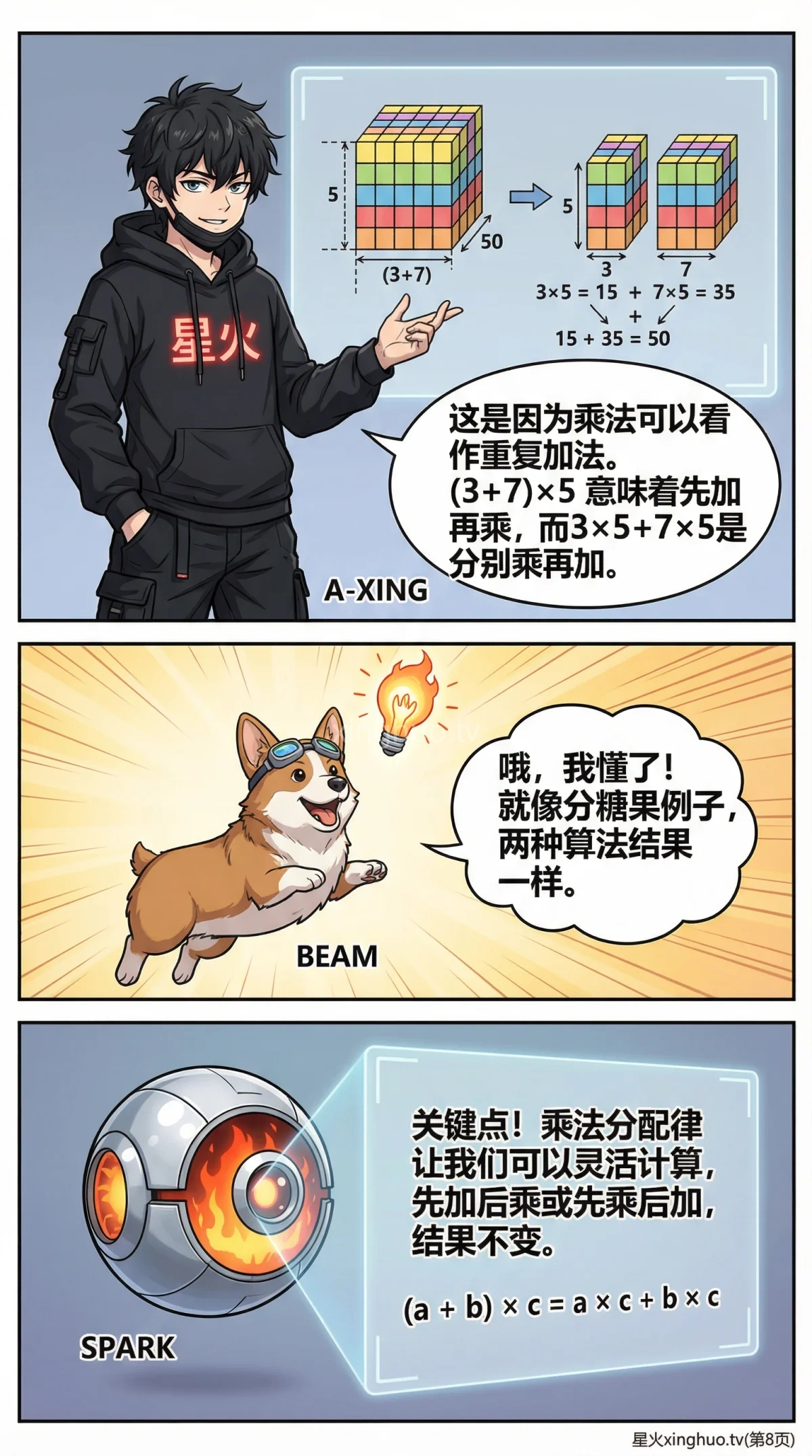 乘法分配律详解：公式、例题与常见错误解析 | 数学运算定律 - 第 8 页