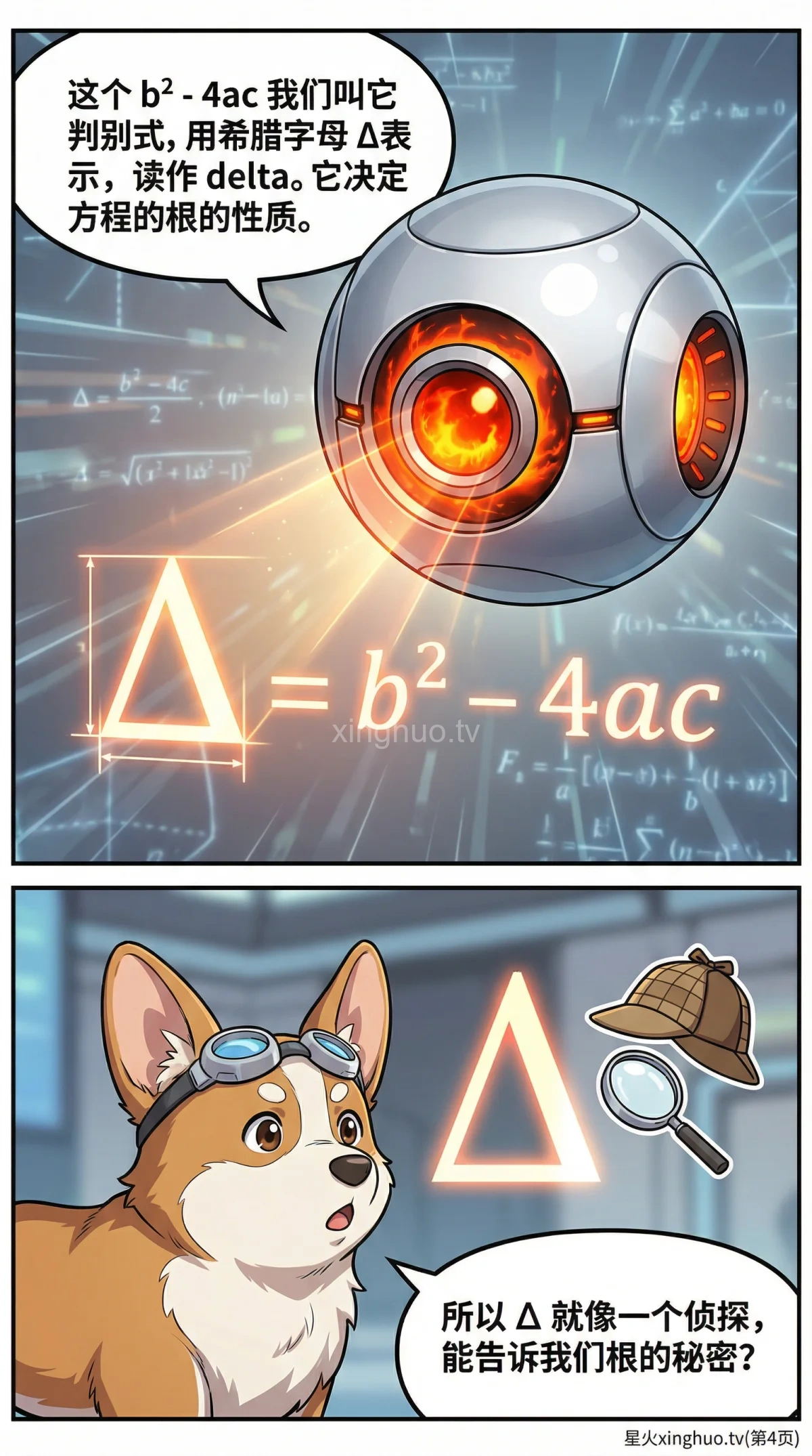 一元二次方程判别式(Δ公式)详解：如何判断根的性质与个数 | 漫画教学 - 第 4 页