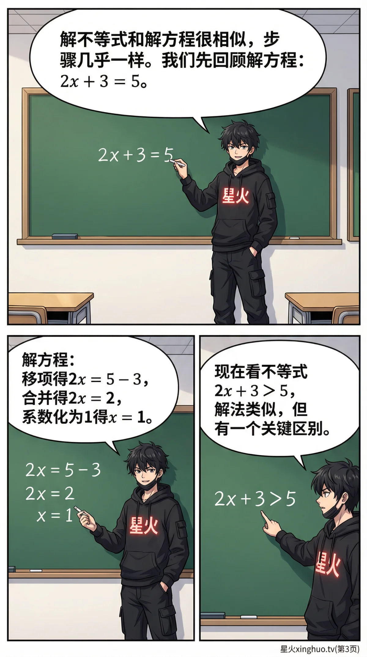 一元一次不等式解法详解：步骤、例题与易错点分析 - 第 3 页