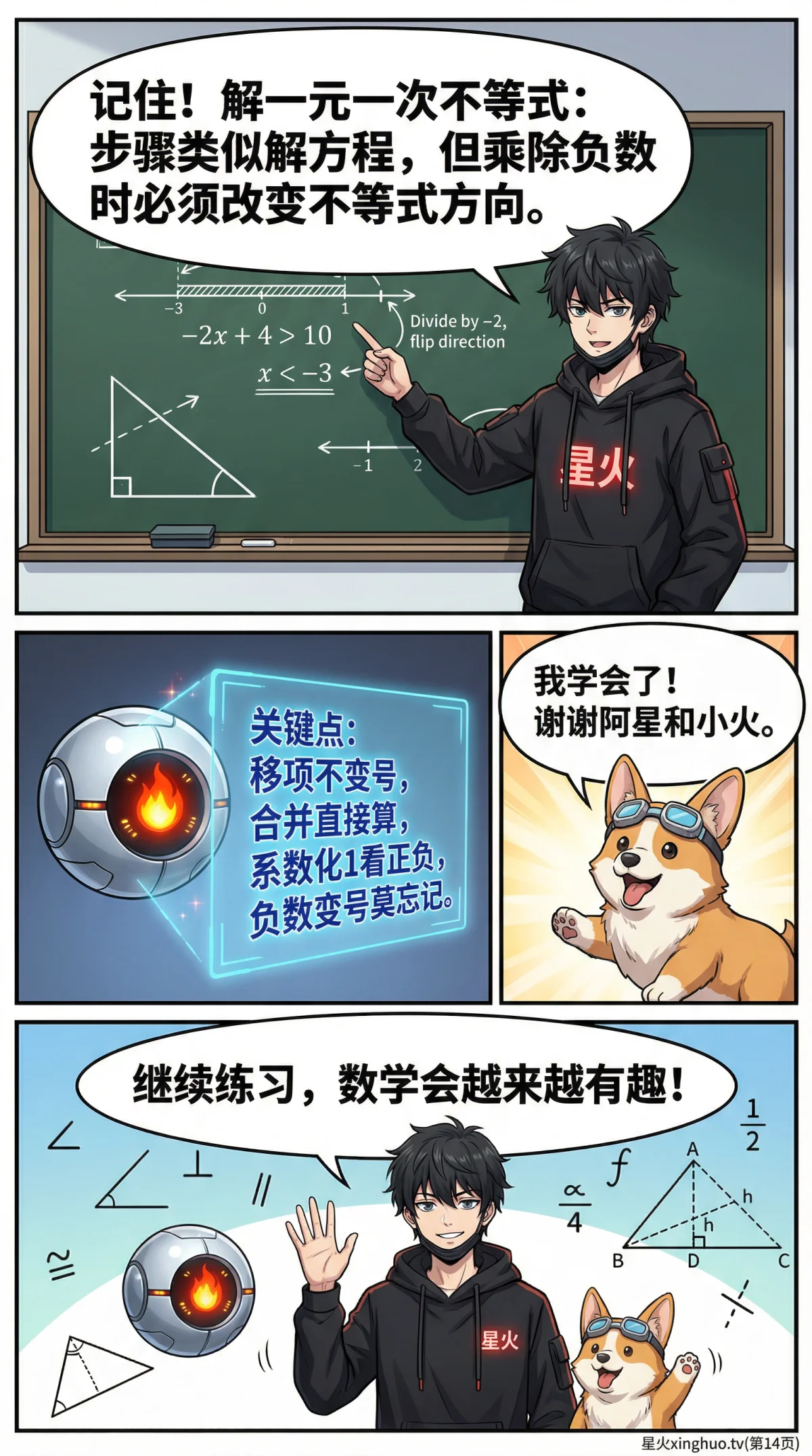 一元一次不等式解法详解：步骤、例题与易错点分析 - 第 14 页