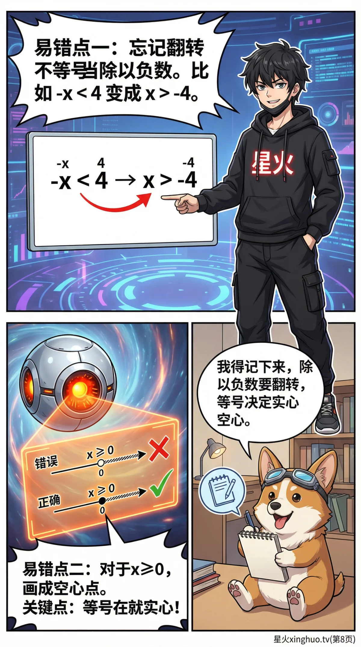 一元一次不等式解集表示详解：数轴表示法与步骤解析 - 第 8 页