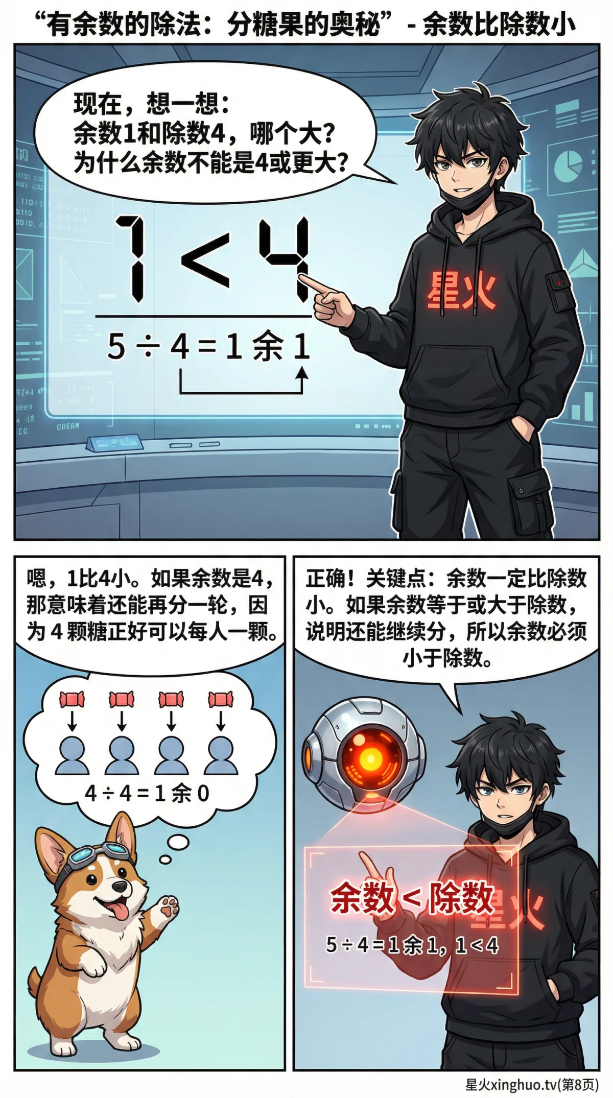 有余数的除法详解：概念、计算方法与练习题 | 小学数学 - 第 8 页