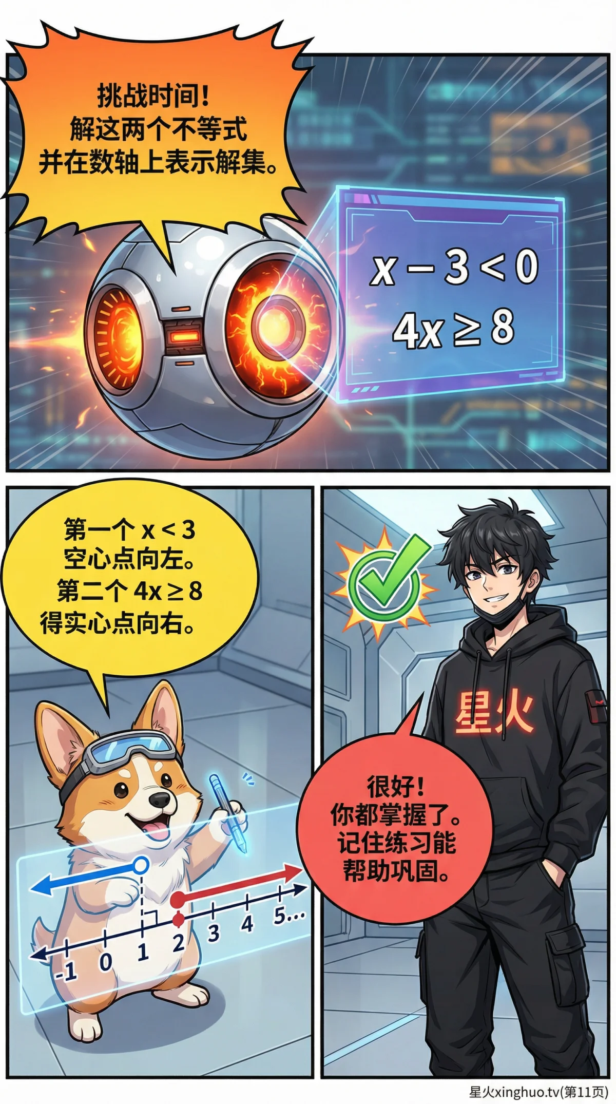 一元一次不等式解集表示详解：数轴表示法与步骤解析 - 第 11 页