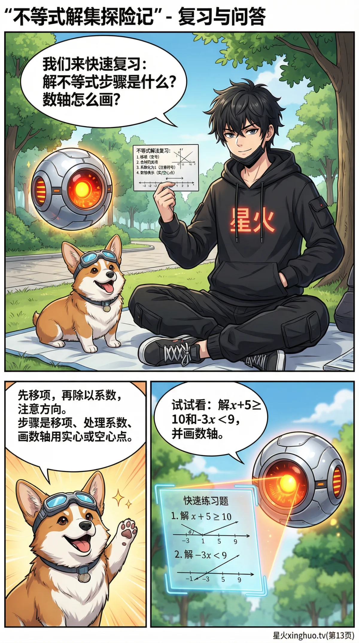 一元一次不等式解集表示详解：数轴表示法与步骤解析 - 第 13 页