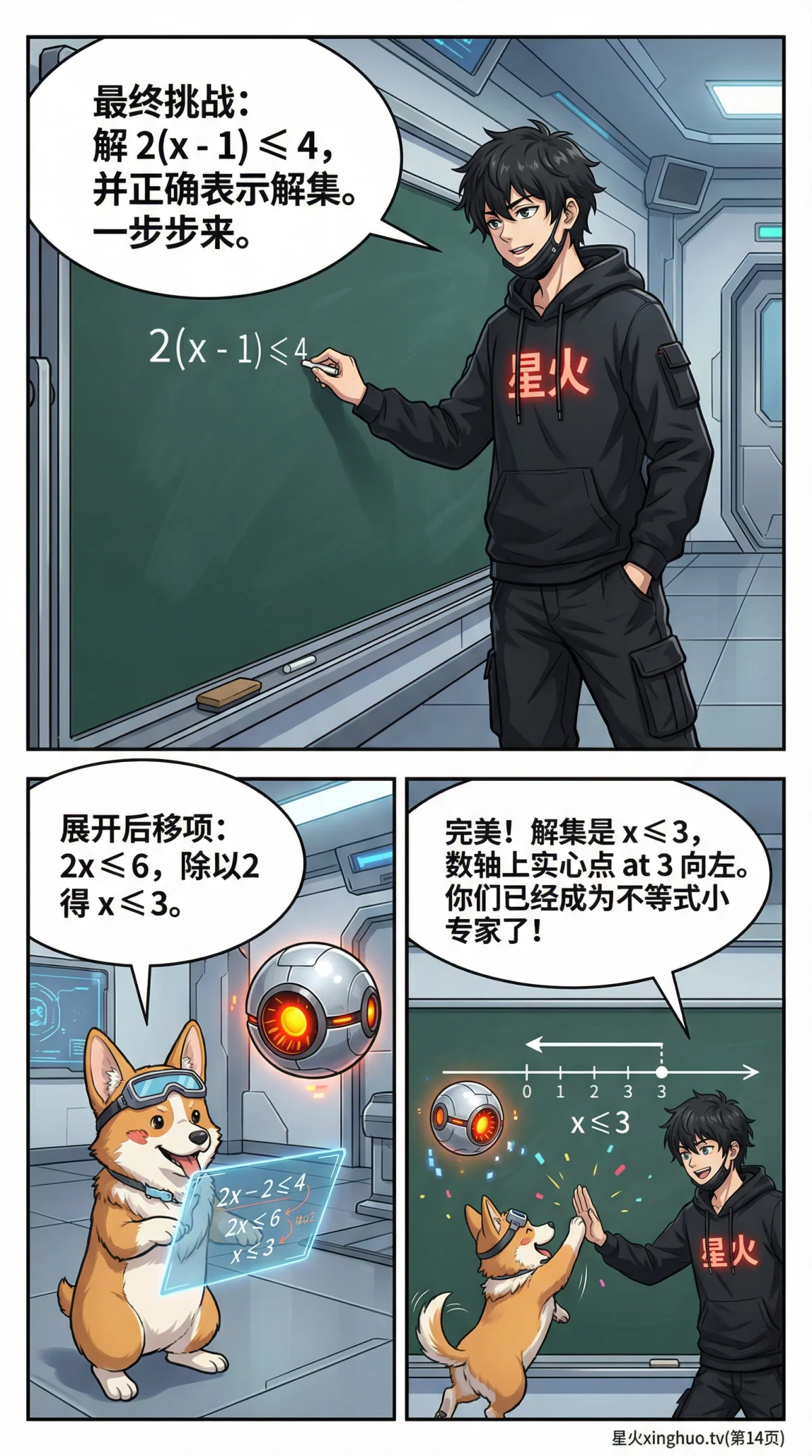 一元一次不等式解集表示详解：数轴表示法与步骤解析 - 第 14 页