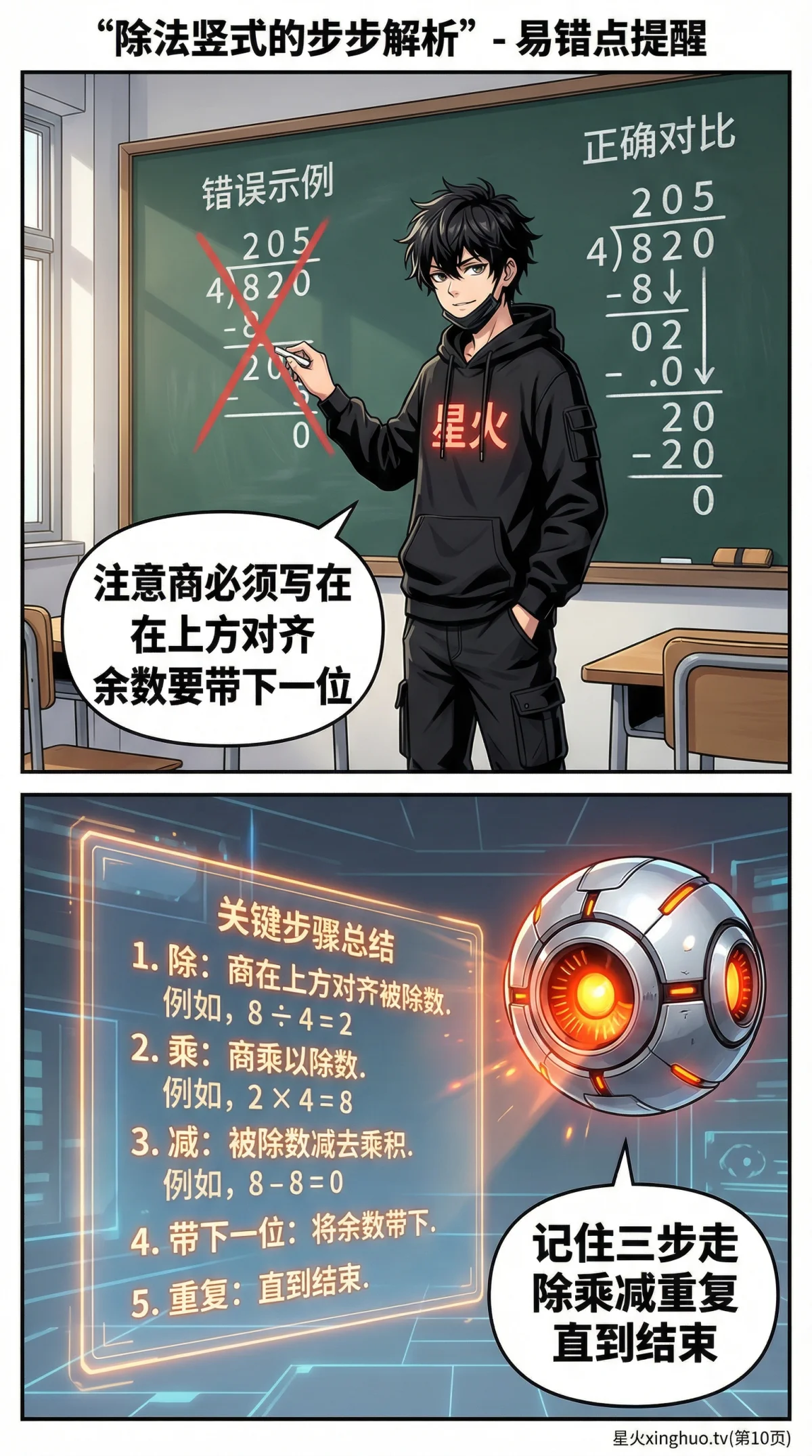 除法竖式写法详解：步骤、技巧与练习题（小学数学） - 第 10 页