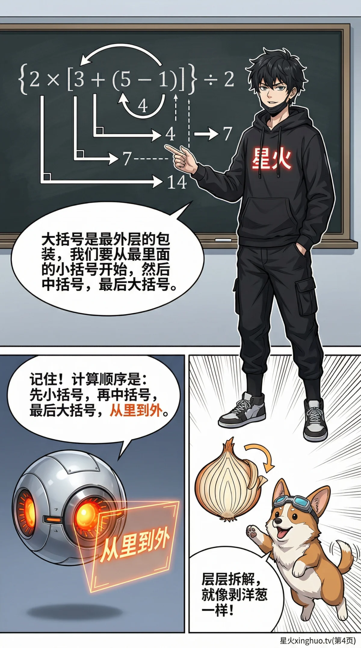 带括号的混合运算详解：运算顺序规则、例题与练习题 | 小学数学 - 第 4 页