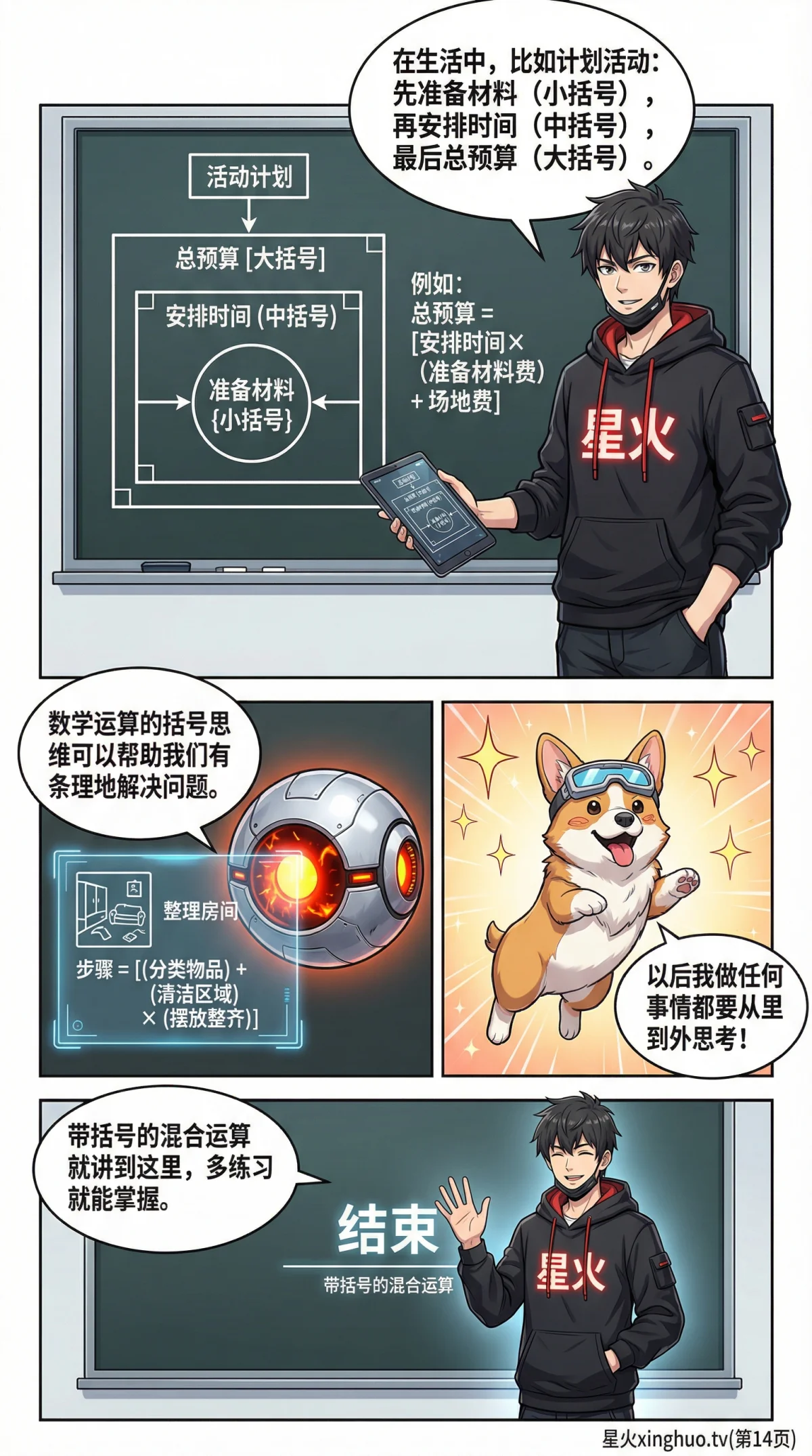 带括号的混合运算详解：运算顺序规则、例题与练习题 | 小学数学 - 第 14 页