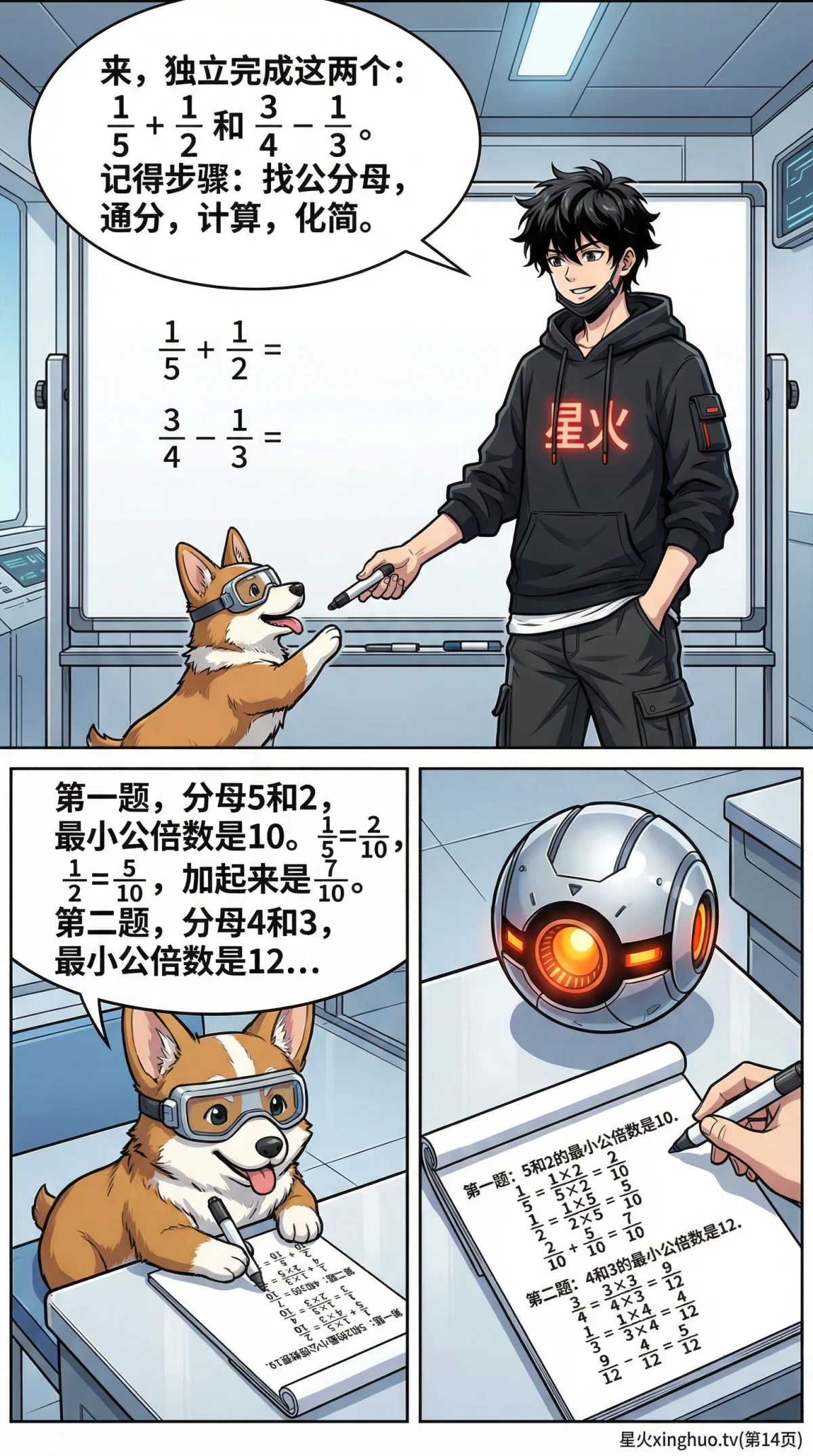 异分母分数加减法怎么算？通分方法与练习题详解 | 小学数学 - 第 14 页