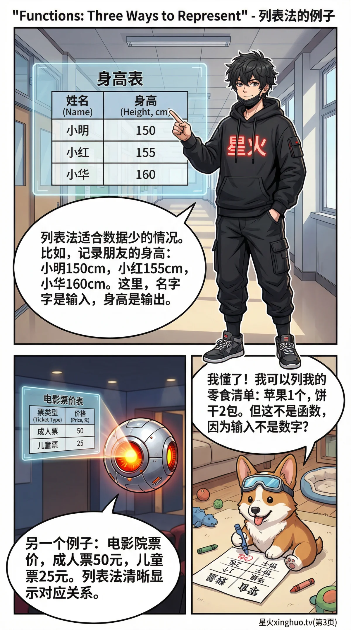 函数表示方法详解：列表法、图像法、解析式（初中数学） - 第 3 页