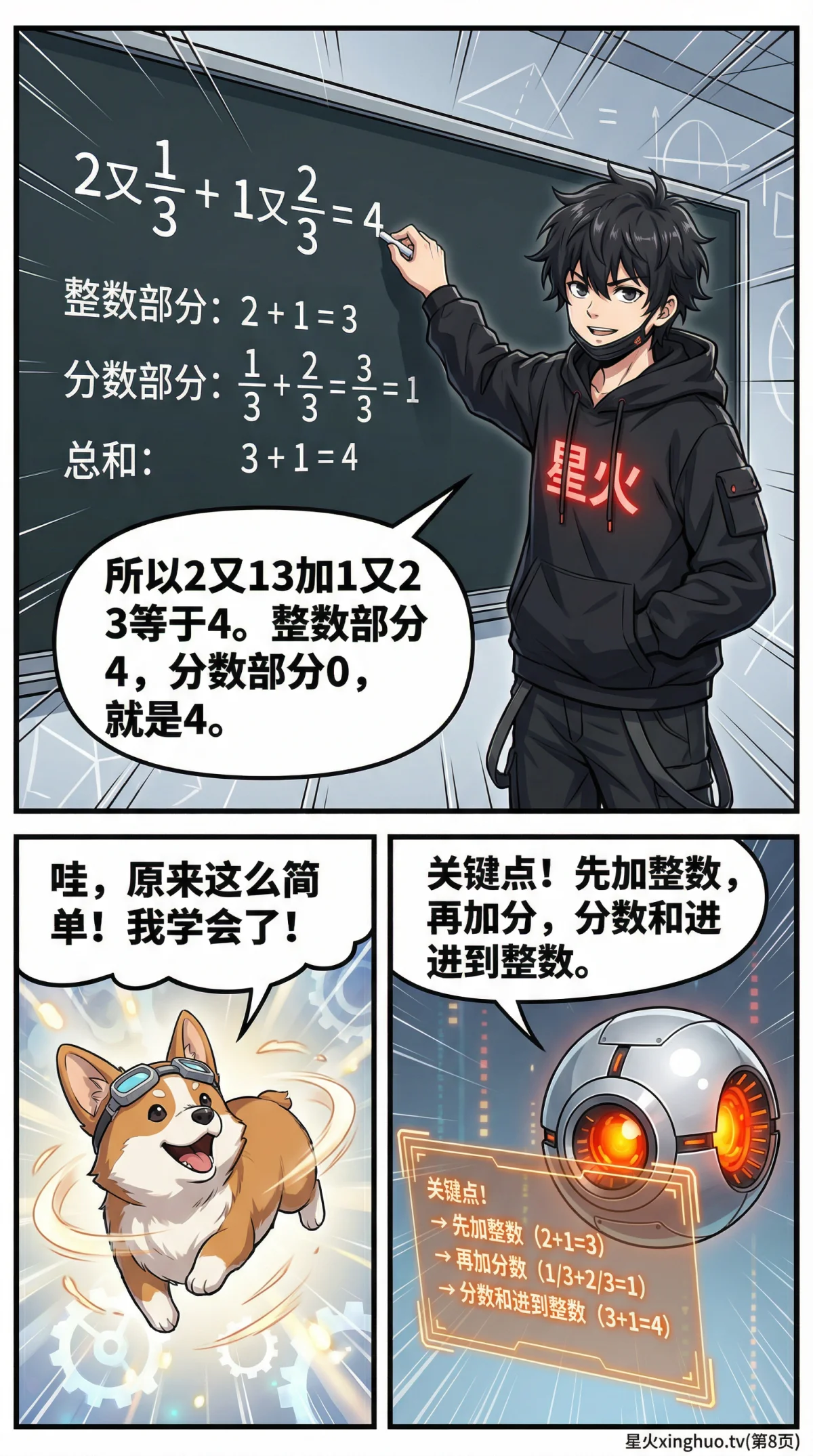 带分数加减法详解：计算步骤、例题与常见错误解析 - 第 8 页